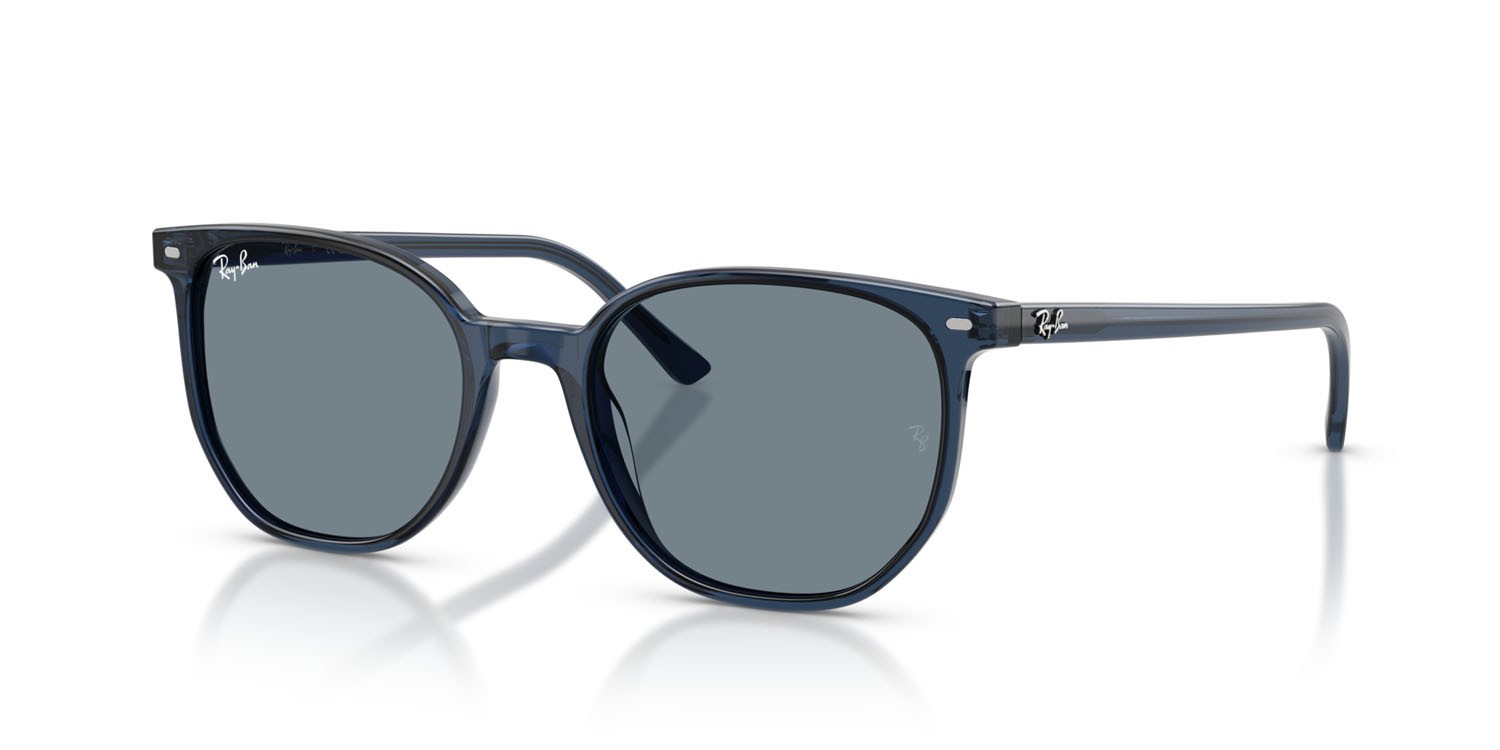Sonnenbrillen Ray-Ban Elliot RB 2197 (143762) farbe blu trasparente form quadratisch gläser blu
