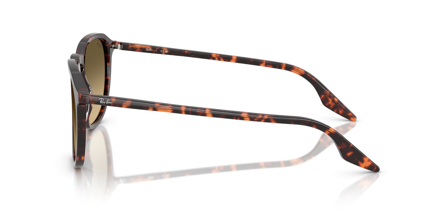 Sonnenbrillen Ray-Ban RB 2203 (14290A) farbe rosso havana tartarugato form quadratisch gläser marrone vintage sfumato nero
