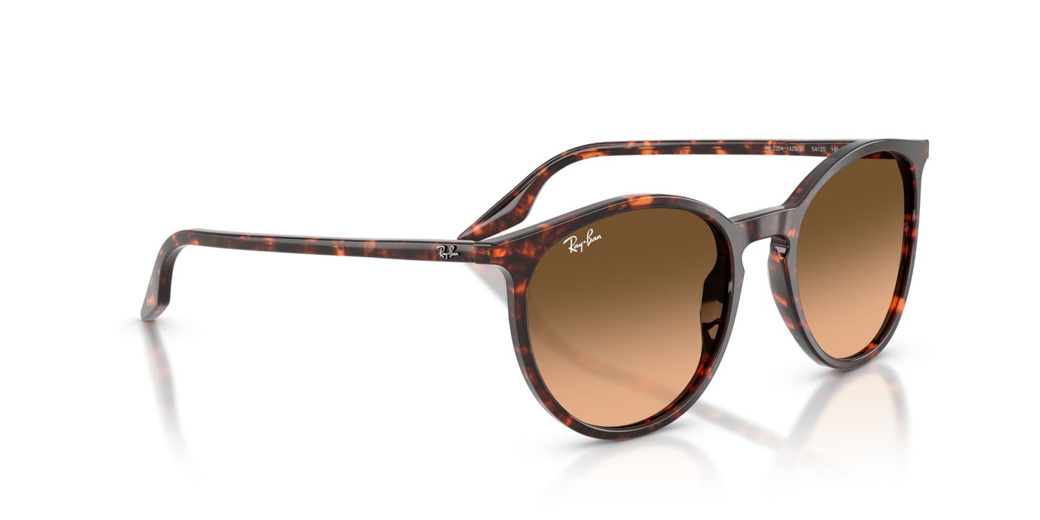 Sonnenbrillen Ray-Ban RB 2204 (14293B) farbe rosso havana tartarugato form pantos gläser rosa sfumato nero