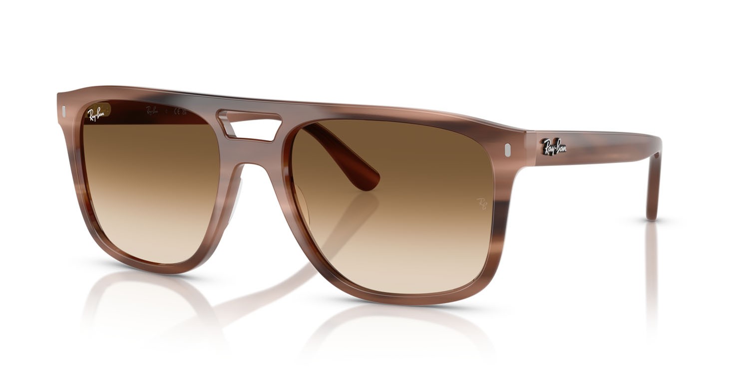 Sonnenbrillen Ray-Ban RB 2213 (142351) farbe marrone havana form quadratisch gläser trasparente sfumato marrone