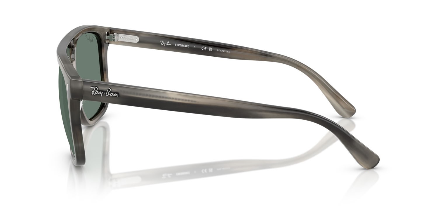 Occhiali da sole Ray-Ban RB 2213CH (14243R) colore havana grigio forma quadrato lenti polar grigia