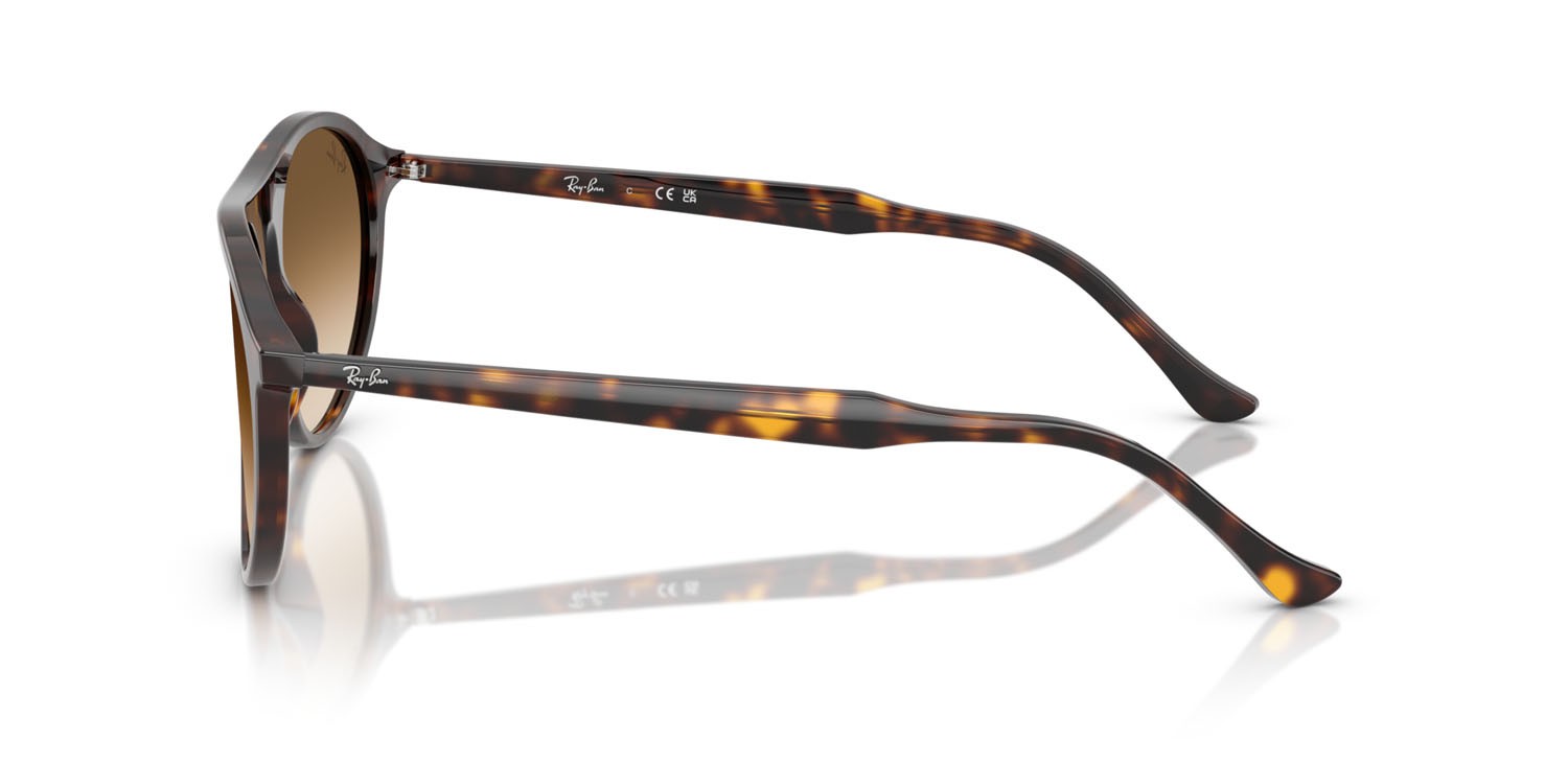Sonnenbrillen Ray-Ban RB 2215 (902/51) farbe havana form quadratisch gläser trasparente sfumato marrone