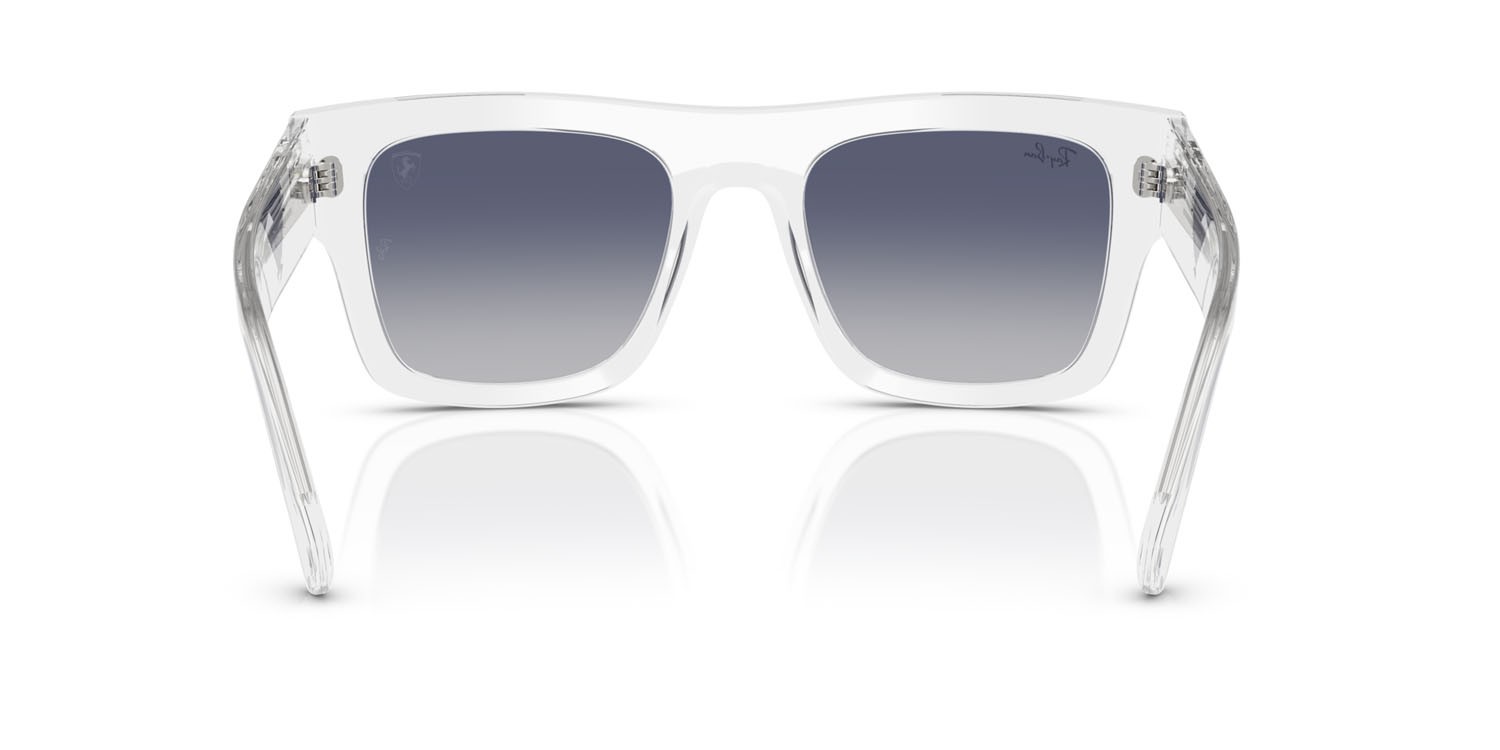 Sonnenbrillen Ray-Ban Scuderia Ferrari RB 2217M (F7064L) farbe trasparente form quadratisch gläser blu sfumato grigio