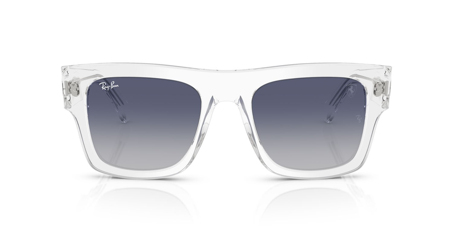 Sonnenbrillen Ray-Ban Scuderia Ferrari RB 2217M (F7064L) farbe trasparente form quadratisch gläser blu sfumato grigio