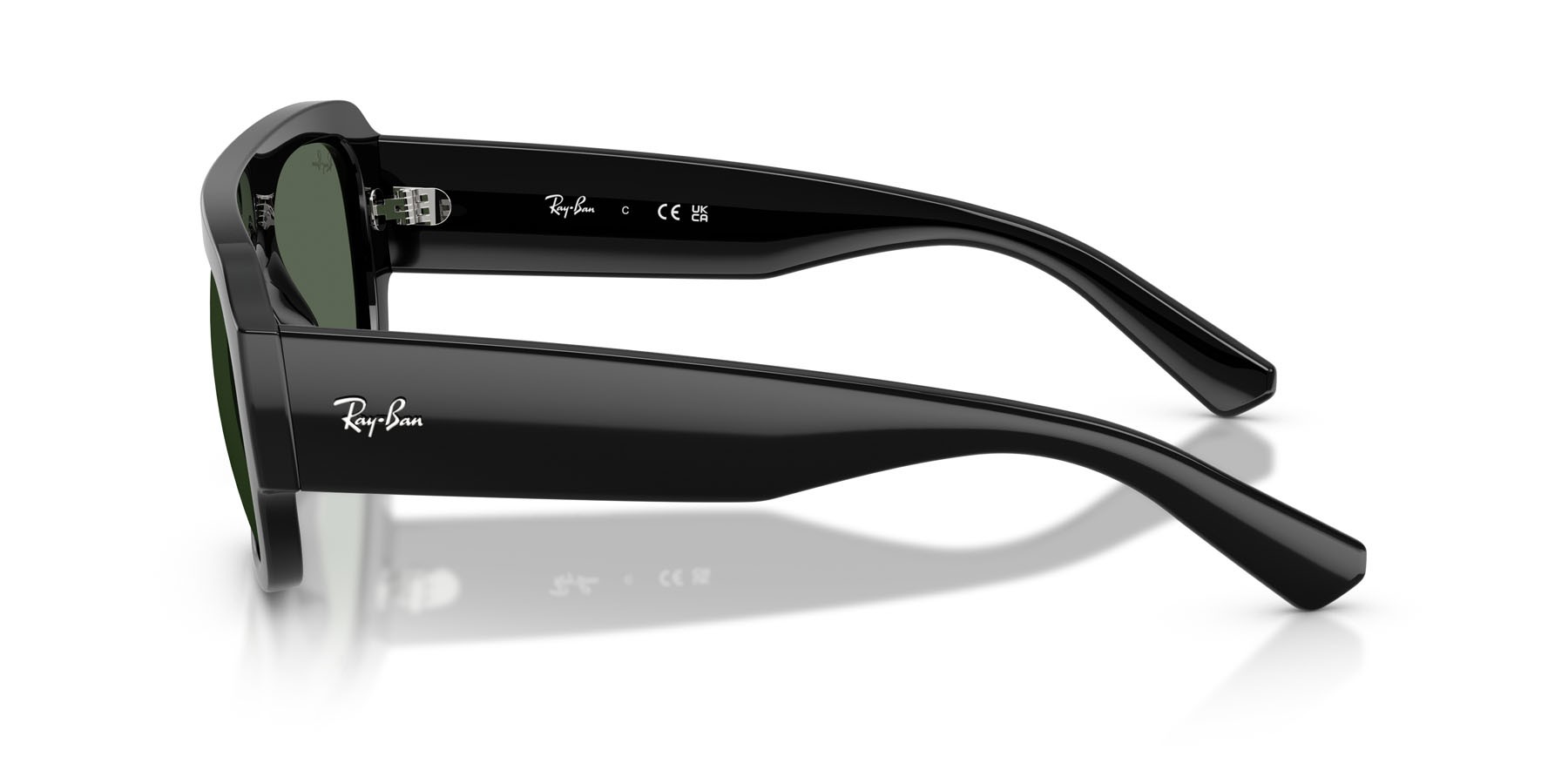Sonnenbrillen Ray-Ban RB 2218 (667771) farbe nero form unregelmäßig gläser verde scuro
