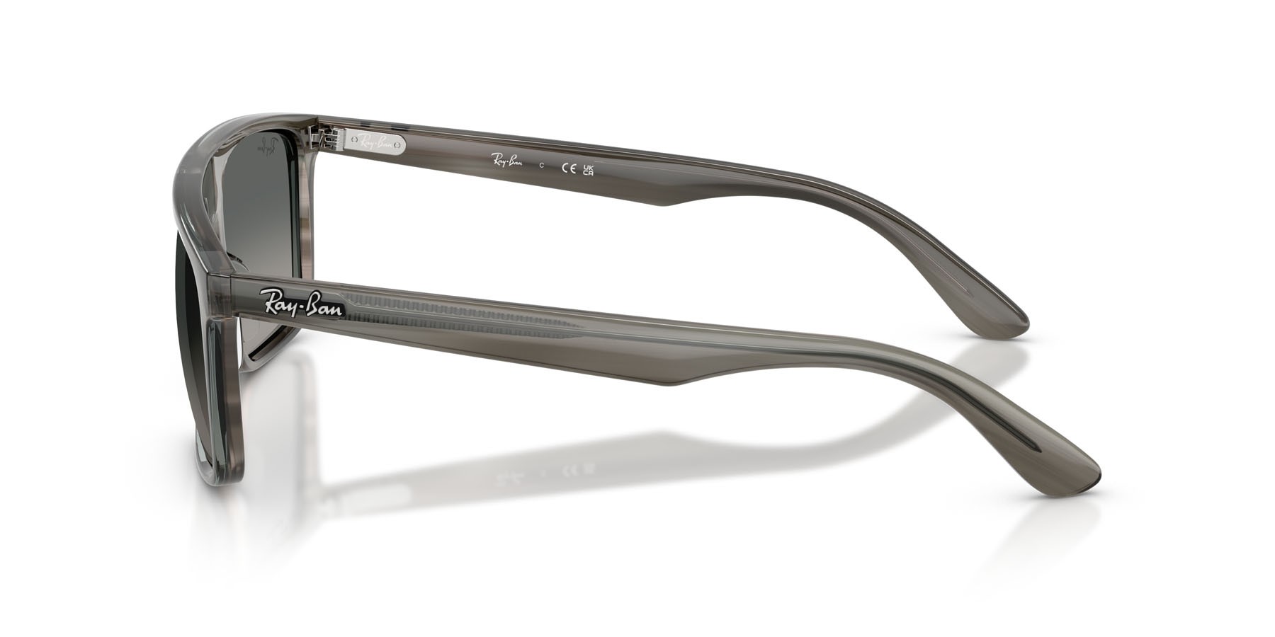 Sonnenbrillen Ray-Ban RB 2222 (143871) farbe striato grigio form quadratisch gläser grigio sfumato