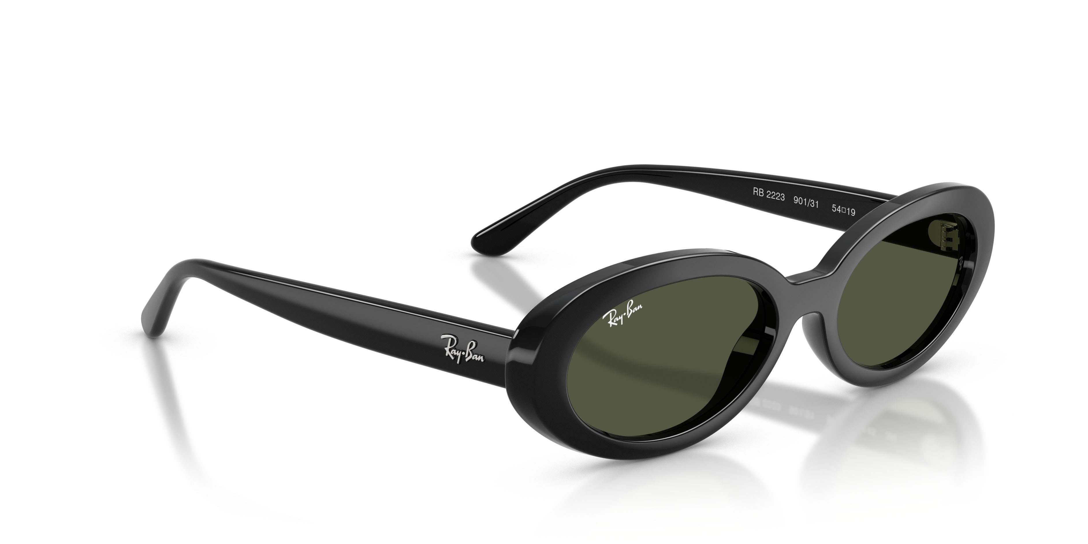 Sonnenbrillen Ray-Ban RB 2223 (901/31) farbe nero form oval gläser verde
