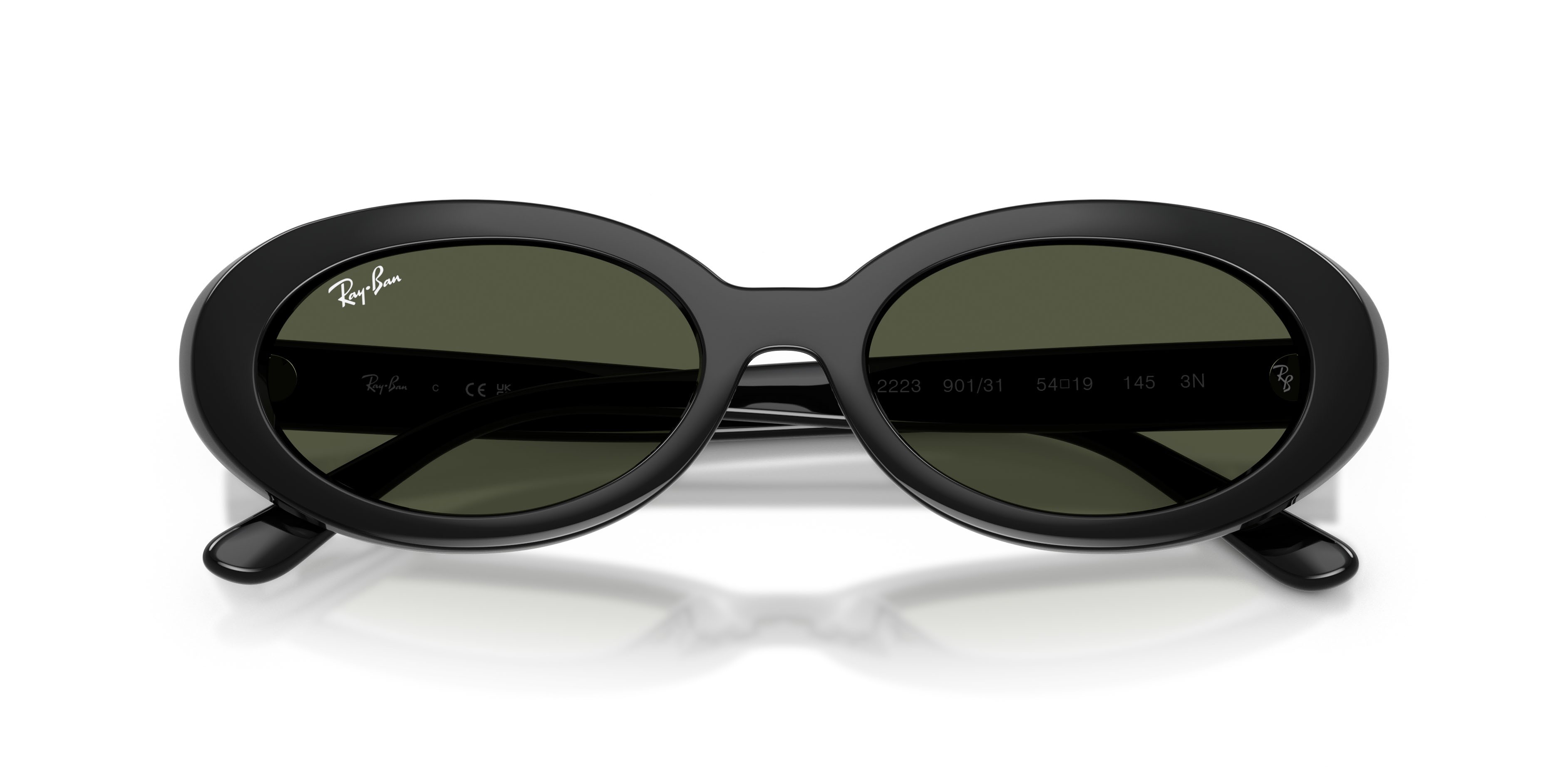 Sonnenbrillen Ray-Ban RB 2223 (901/31) farbe nero form oval gläser verde
