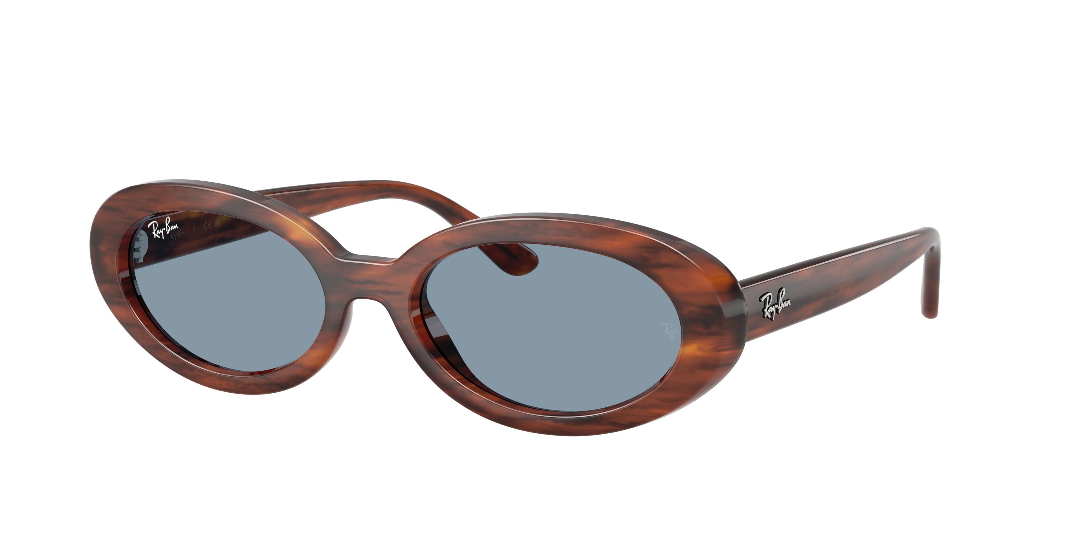 Sonnenbrillen Ray-Ban RB 2223 (954/56) farbe striato havana form oval gläser blu