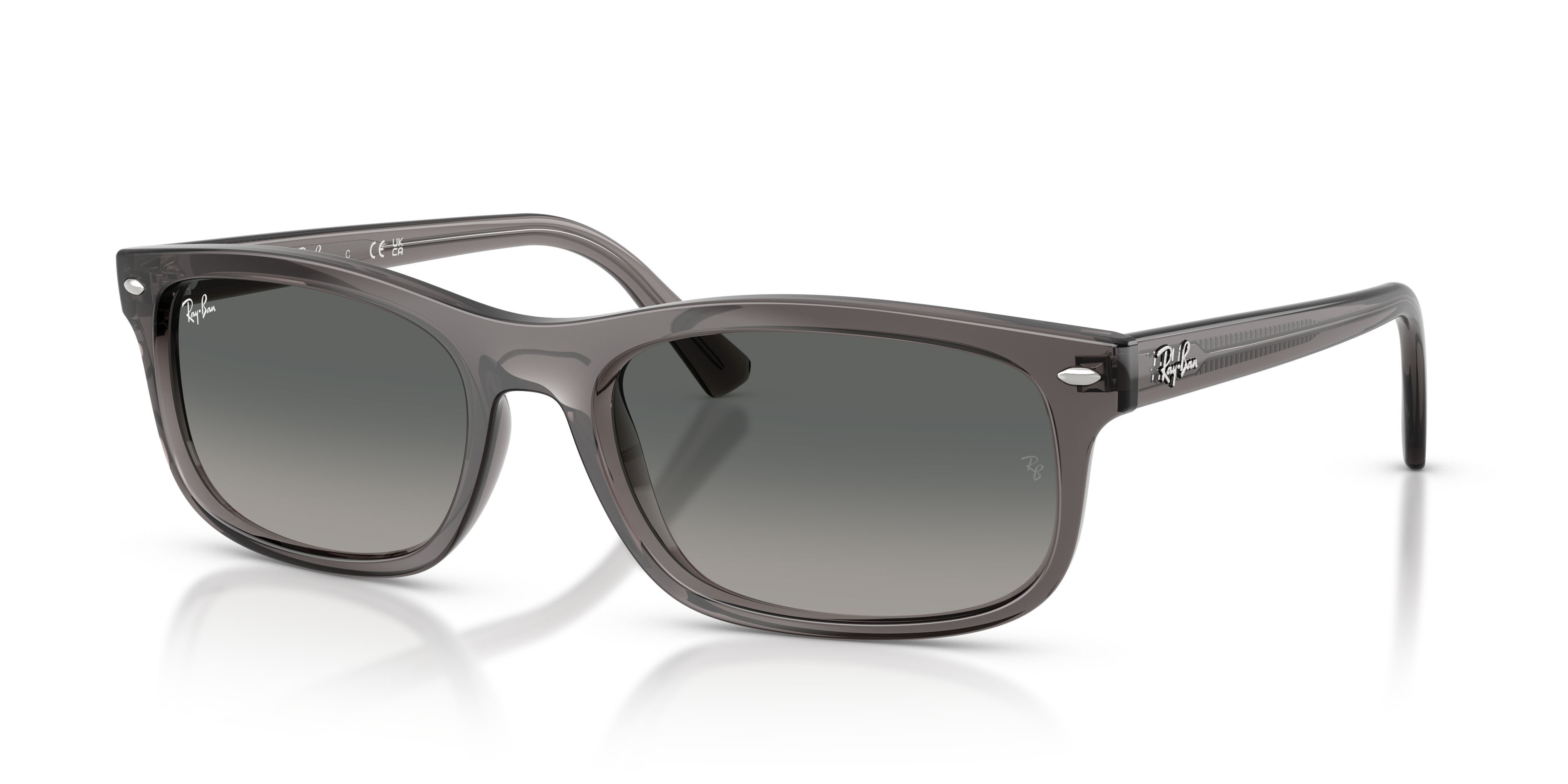 Sonnenbrillen Ray-Ban RB 2224 (667571) farbe grigio chiaro opale form rechteckig gläser sfumato grigio