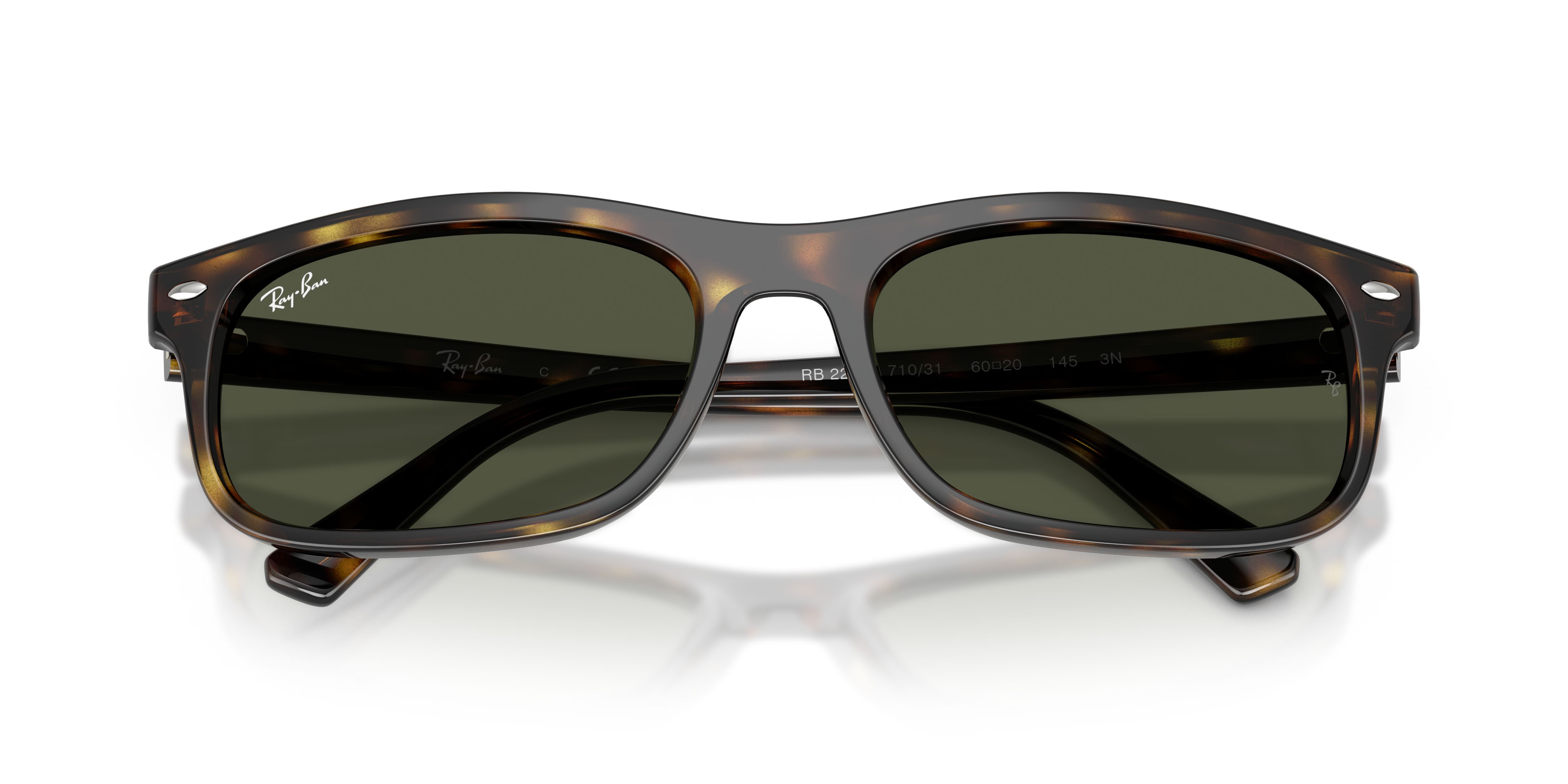 Sonnenbrillen Ray-Ban RB 2224 (710/31) farbe havana form rechteckig gläser verde