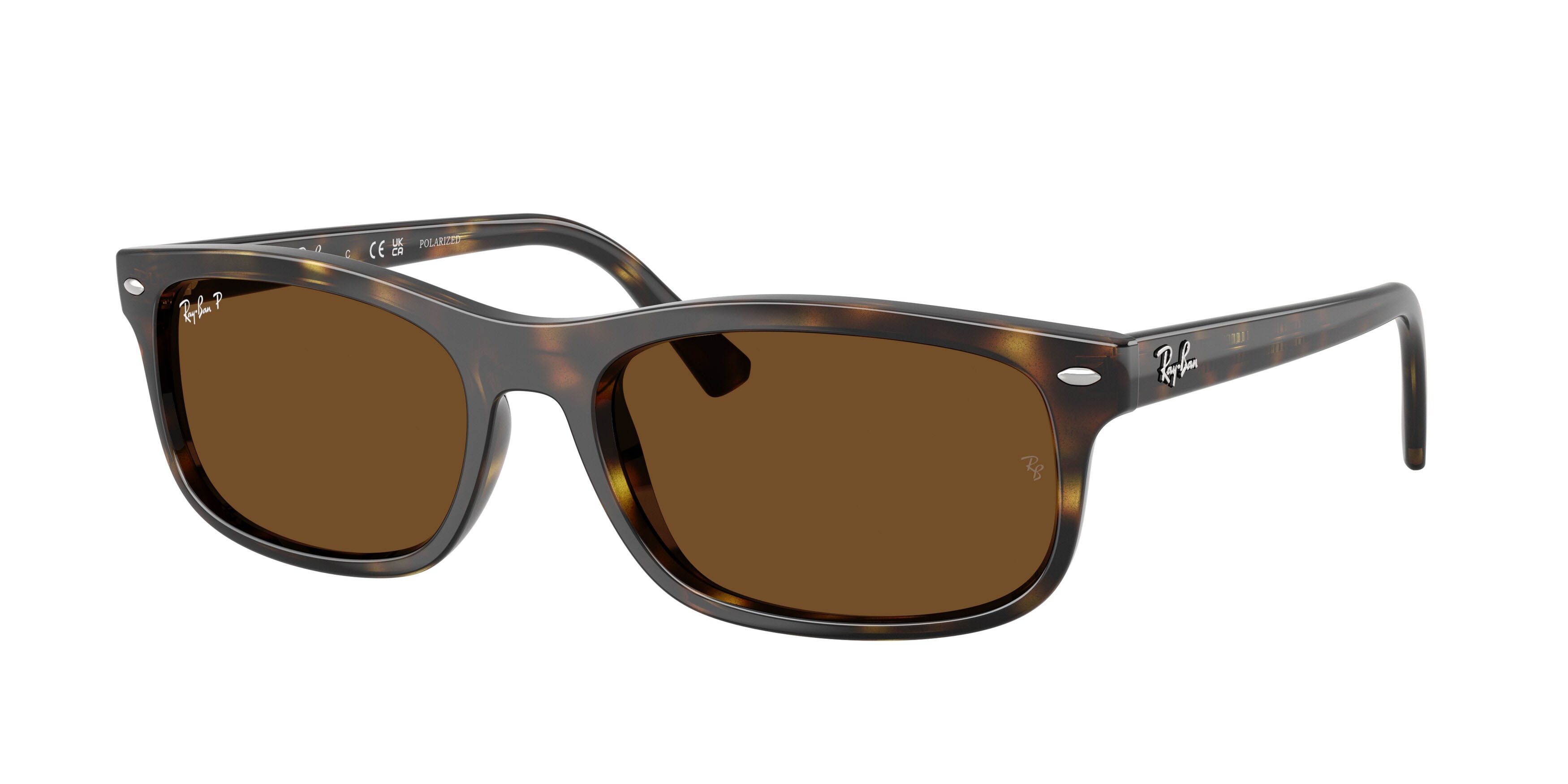 Sonnenbrillen Ray-Ban RB 2224 (710/57) farbe havana form rechteckig gläser polar marrone
