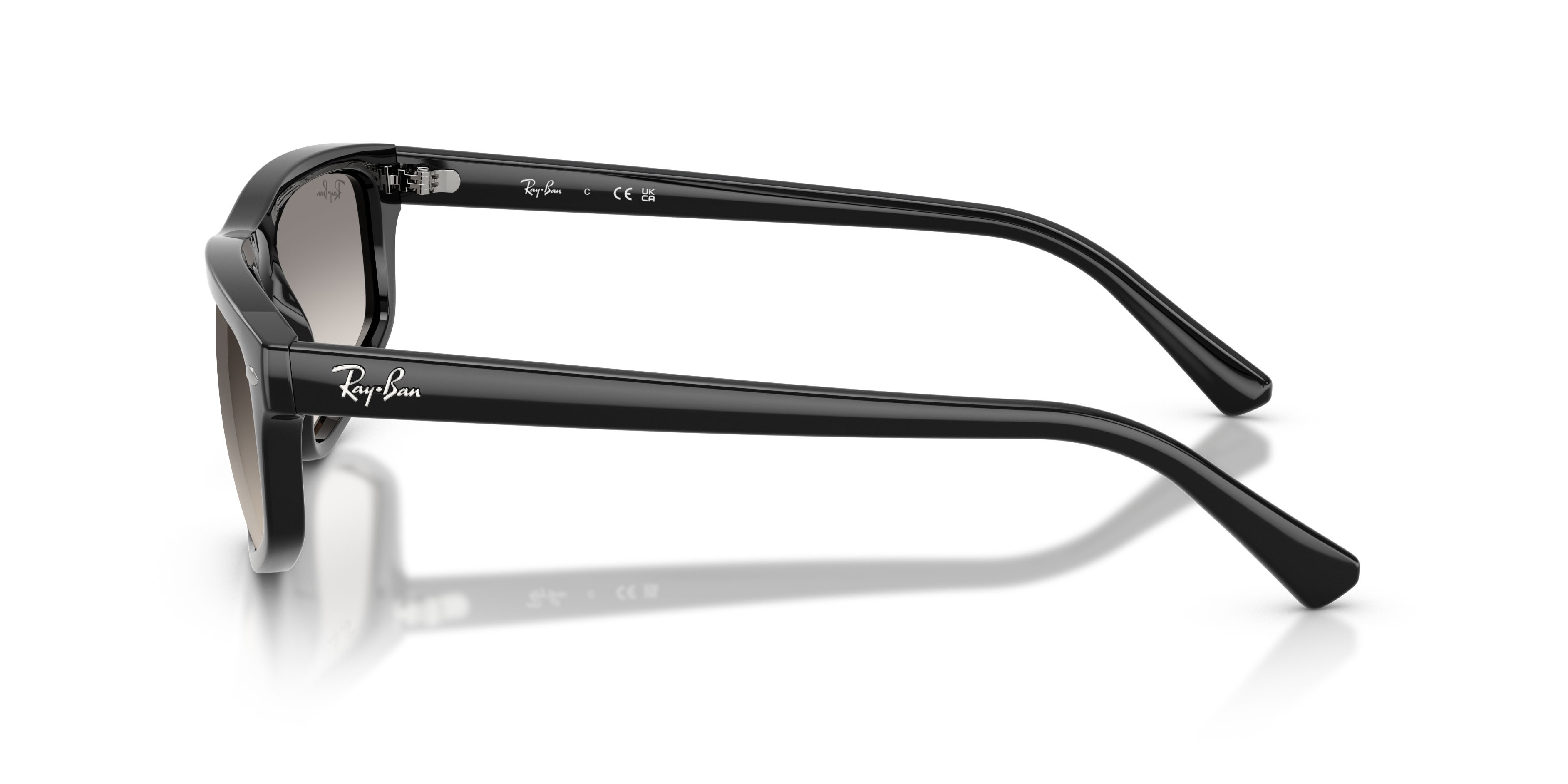 Sonnenbrillen Ray-Ban RB 2225 (901/32) farbe nero form unregelmäßig gläser trasparente sfumato grigio