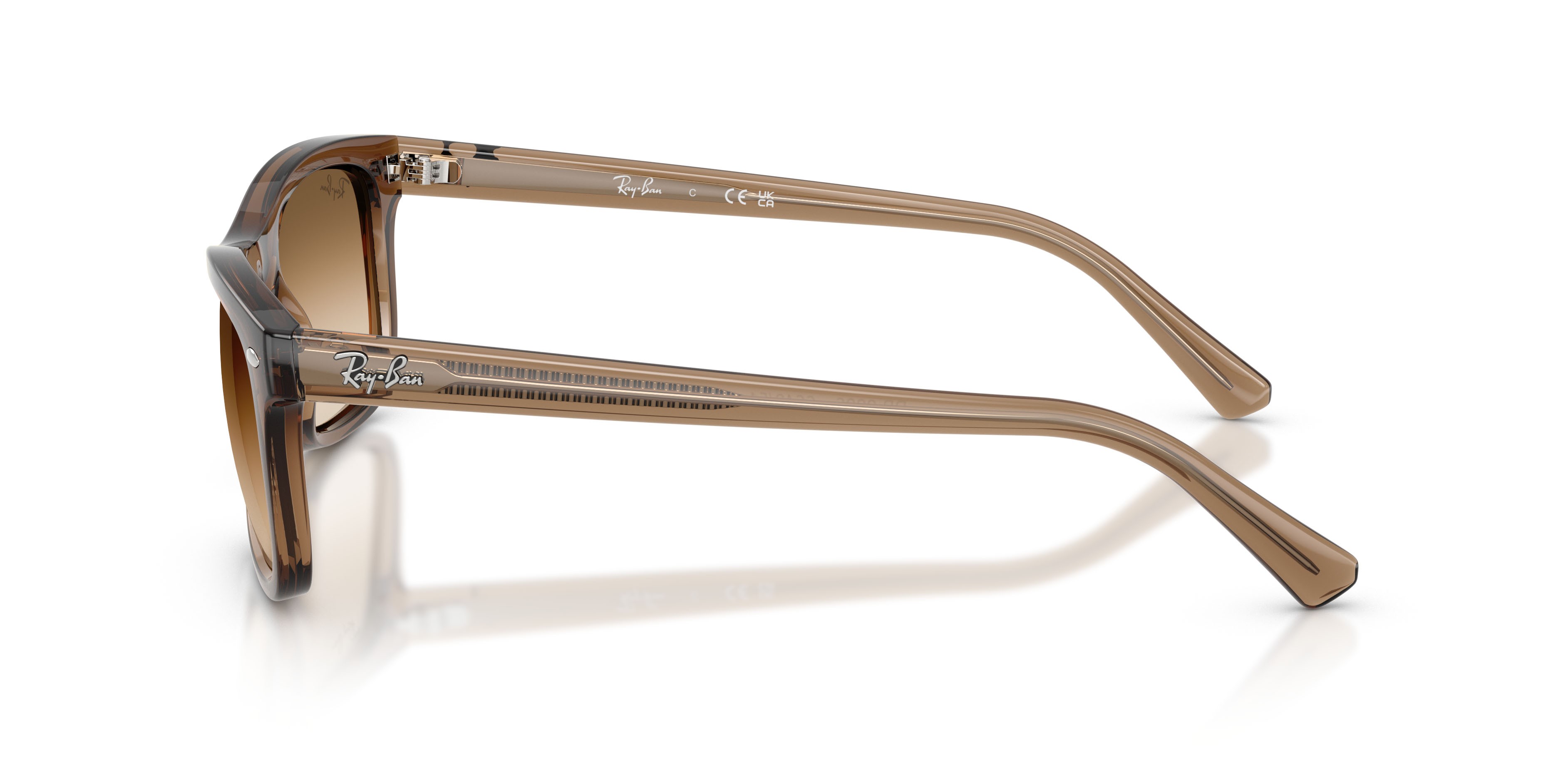 Sonnenbrillen Ray-Ban RB 2226 (664051) farbe marrone chiaro trasparente form quadratisch gläser trasparente sfumato marrone
