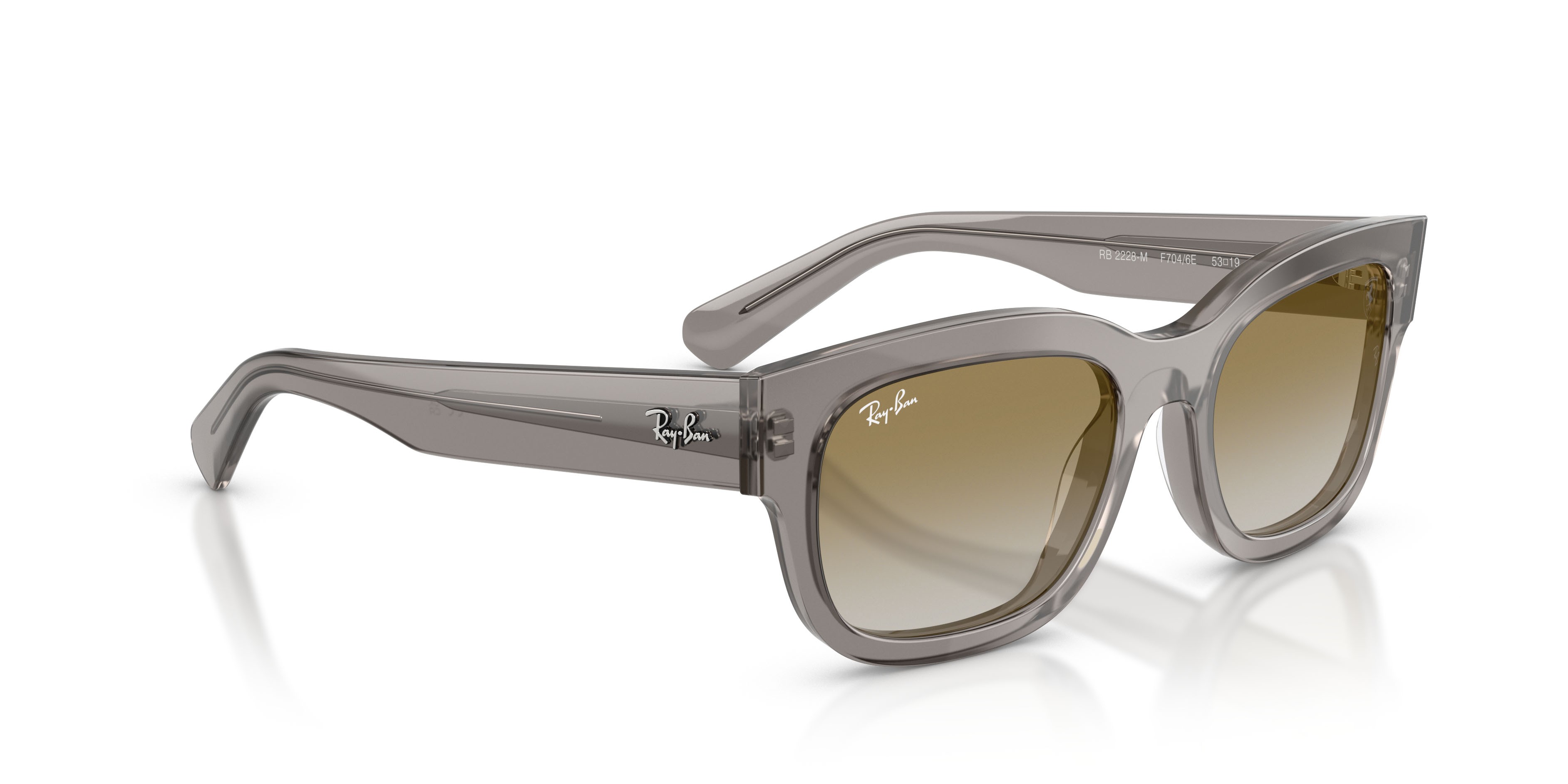 Sonnenbrillen Ray-Ban Scuderia Ferrari RB 2228M (F7046E) farbe grigio trasparente form quadratisch gläser marrone specchiato oro