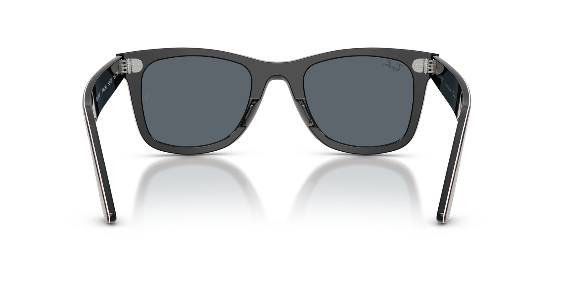 Sonnenbrillen Ray-Ban Wayfarer RB 2240 (1441R5) farbe havana on black form quadratisch gläser blu