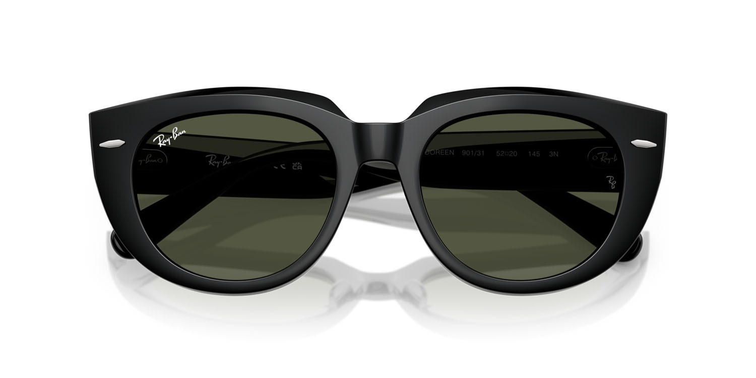 Sunglasses Ray-Ban Doreen RB 2286 (901/31) color nero shape square lenses g-15 verde