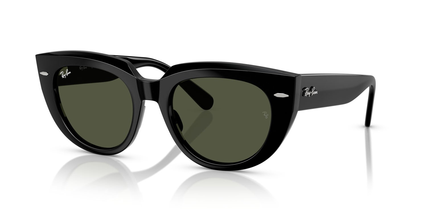 Sunglasses Ray-Ban Doreen RB 2286 (901/31) color nero shape square lenses g-15 verde