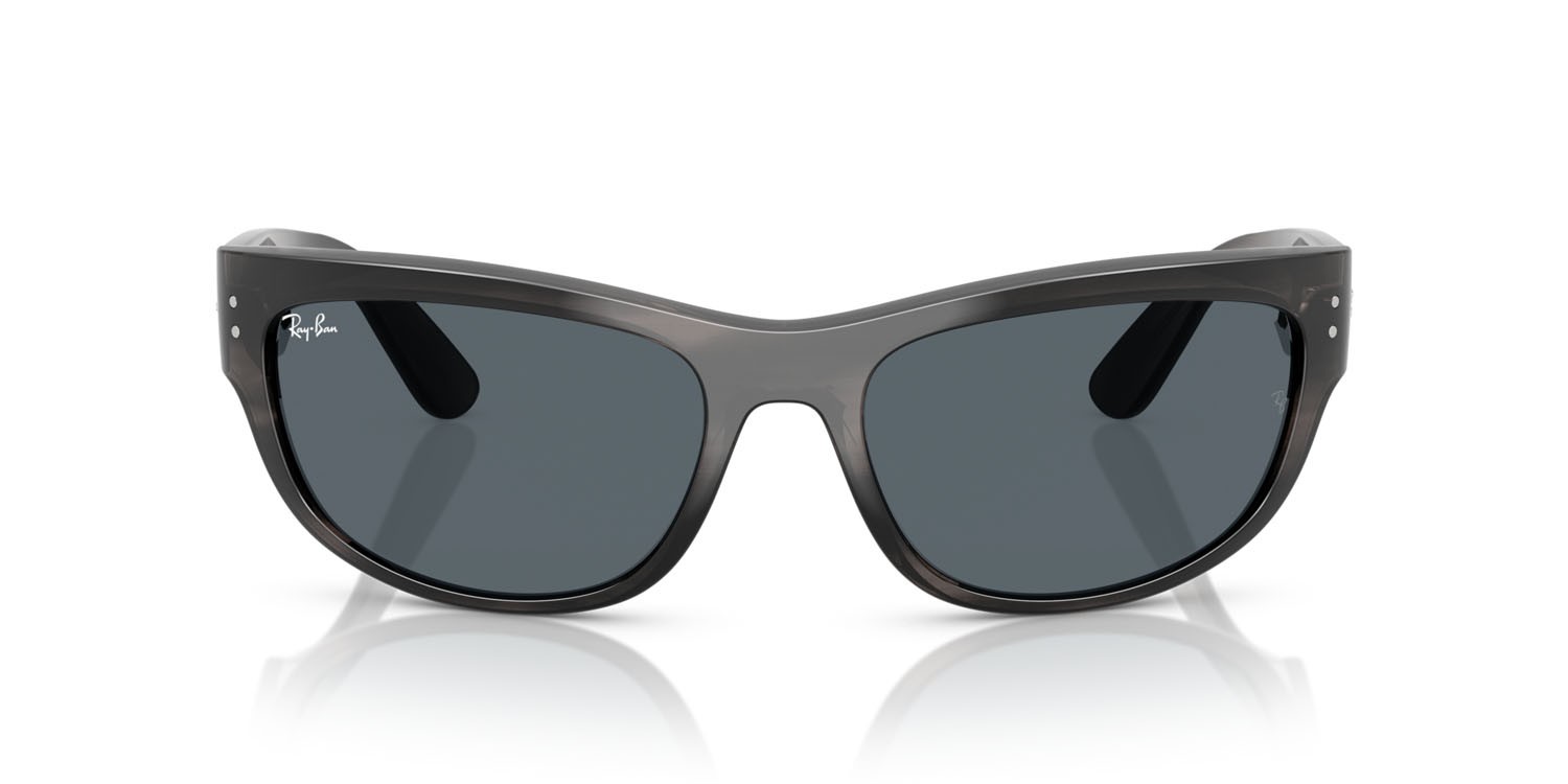 Sunglasses Ray-Ban Mega Balorama RB 2289 (1404R5) color striato grigio shape square lenses blu