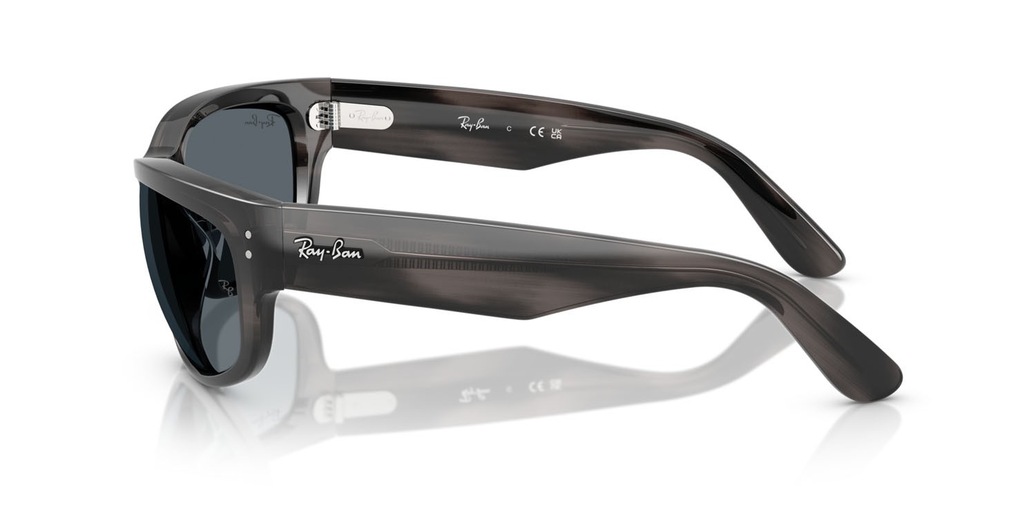 Sunglasses Ray-Ban Mega Balorama RB 2289 (1404R5) color striato grigio shape square lenses blu