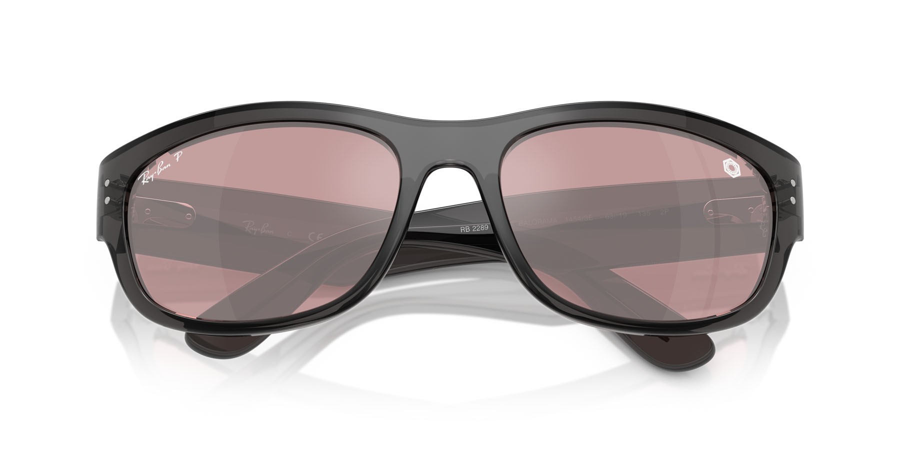 Sonnenbrillen Ray-Ban Mega Balorama Star Wars RB 2289 (14543E) farbe nero trasparente form quadratisch gläser polarizzata rosa