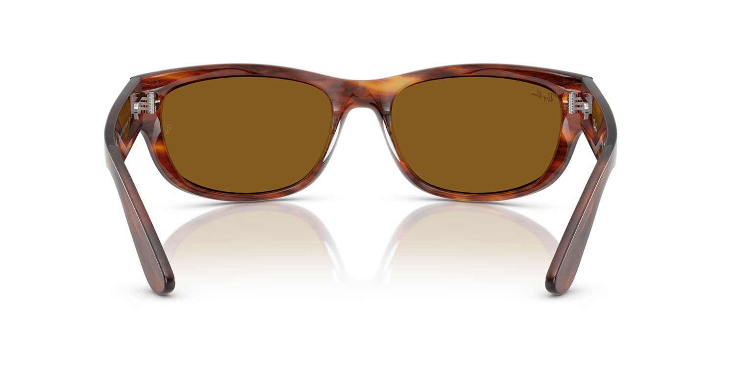 Occhiali da sole Ray-Ban Mega Balorama RB 2289 (954/33) colore striato havana forma quadrato lenti b-15 marrone