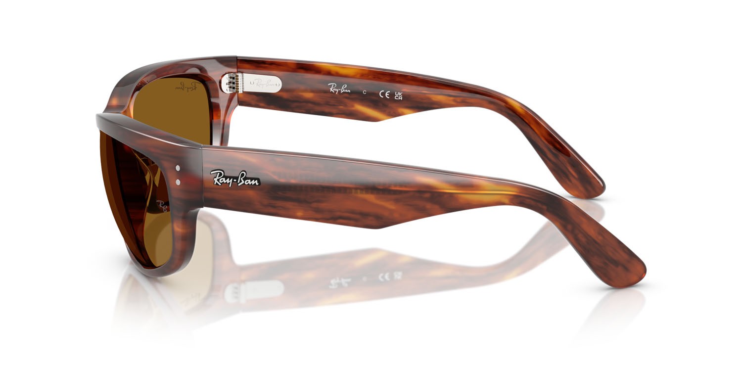 Occhiali da sole Ray-Ban Mega Balorama RB 2289 (954/33) colore striato havana forma quadrato lenti b-15 marrone