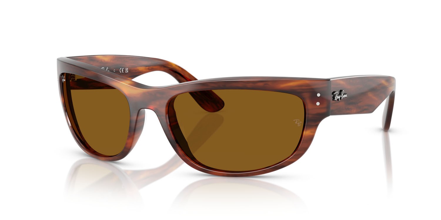 Occhiali da sole Ray-Ban Mega Balorama RB 2289 (954/33) colore striato havana forma quadrato lenti b-15 marrone