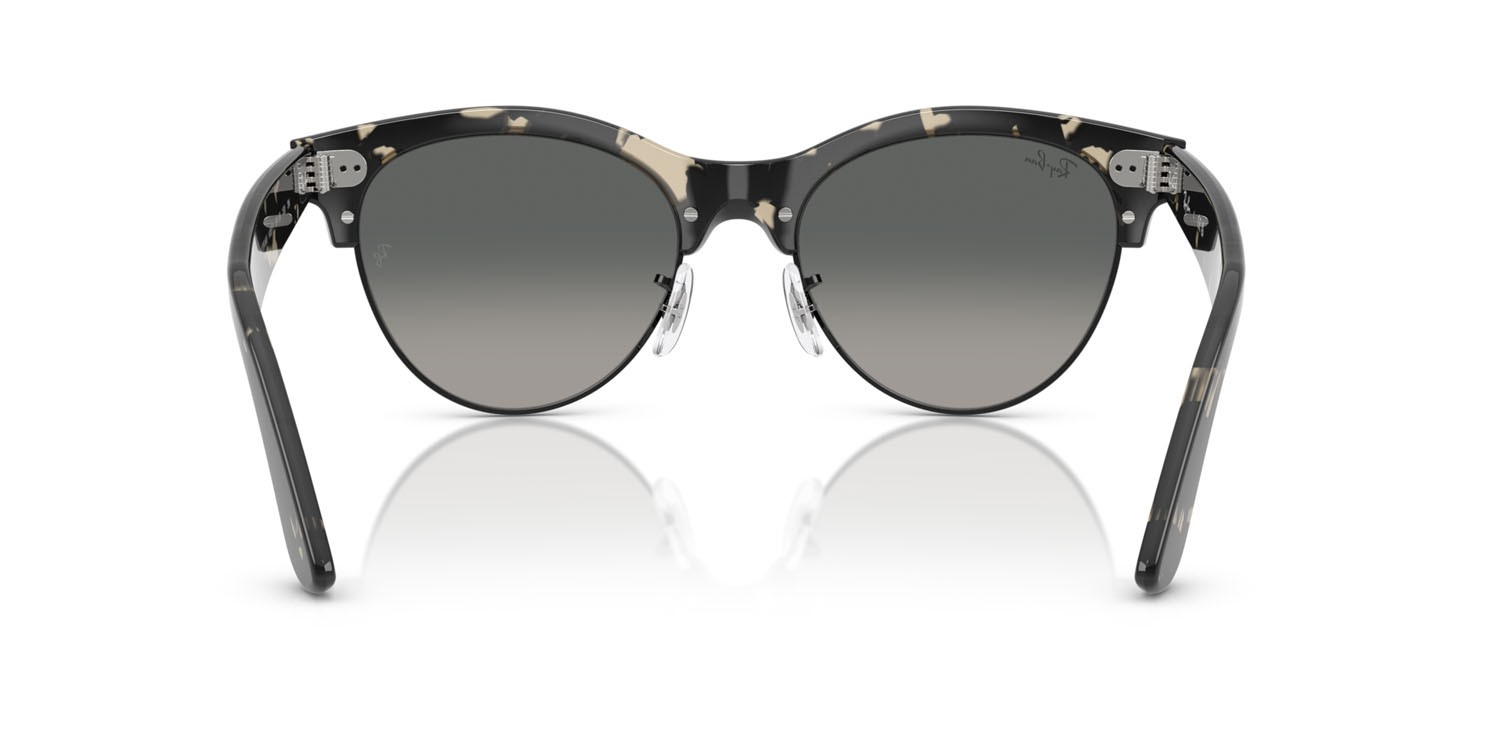 Sonnenbrillen Ray-Ban Clubmaster Way RB 2341 (143371) farbe grigio havana su nero form quadratisch gläser sfumato grigio
