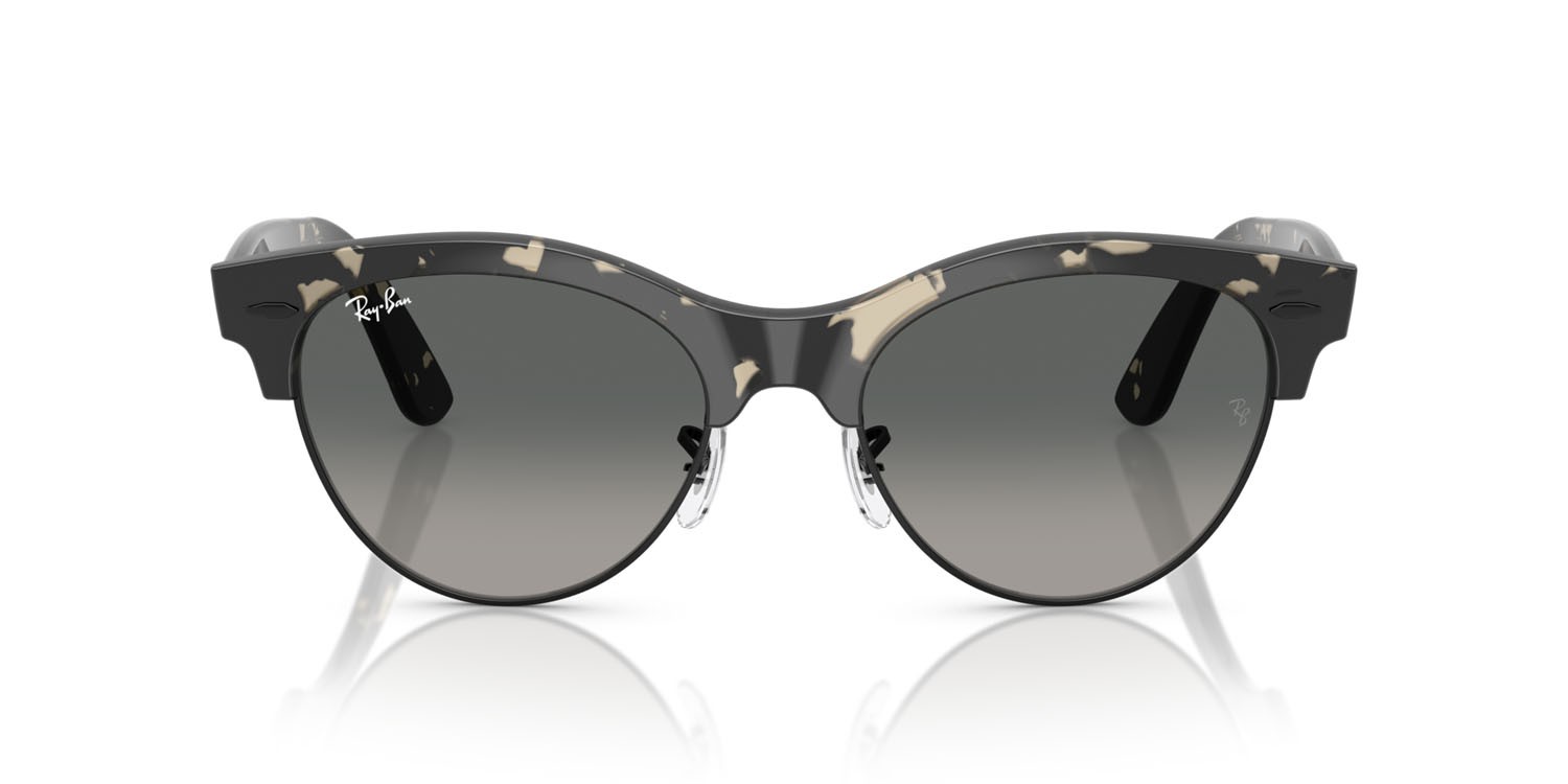 Sonnenbrillen Ray-Ban Clubmaster Way RB 2341 (143371) farbe grigio havana su nero form quadratisch gläser sfumato grigio