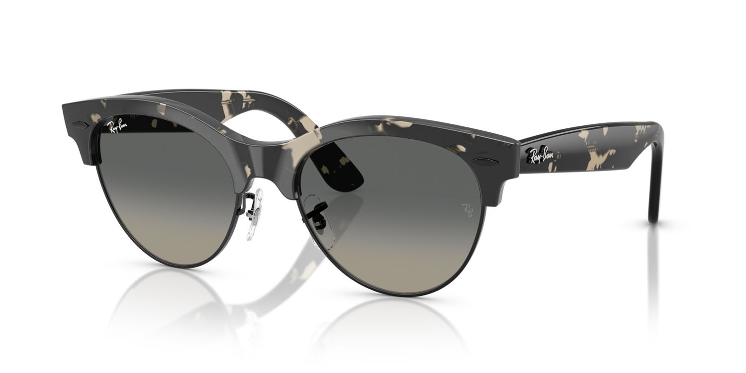 Sonnenbrillen Ray-Ban Clubmaster Way RB 2341 (143371) farbe grigio havana su nero form quadratisch gläser sfumato grigio