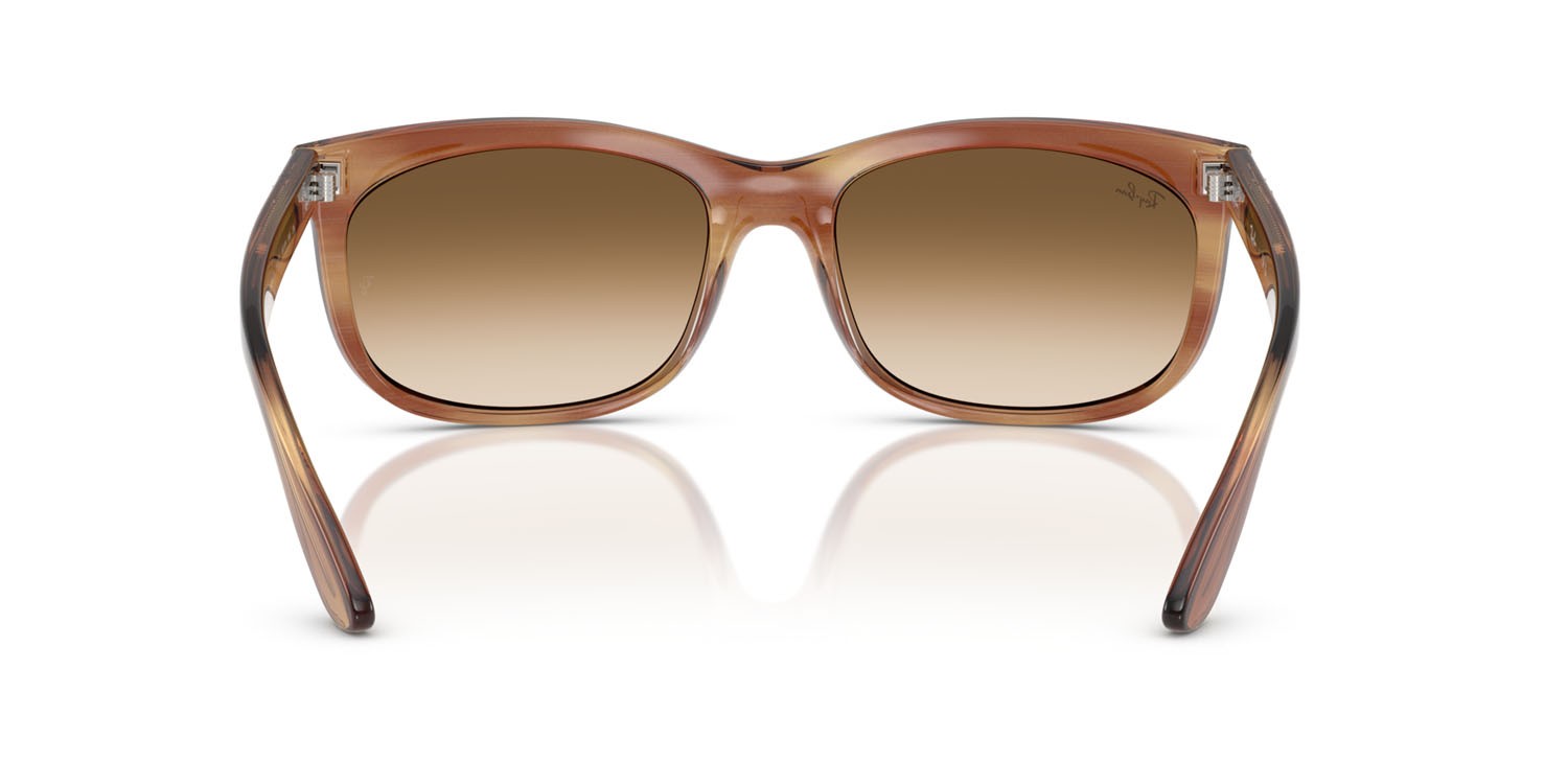 Sonnenbrillen Ray-Ban Balorette RB 2389 (140351) farbe striato marrone form quadratisch gläser trasparente sfumato marrone
