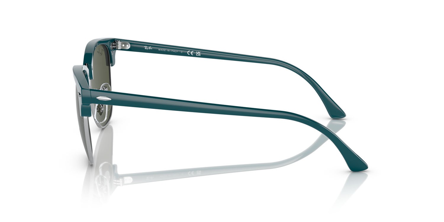 Sonnenbrillen Ray-Ban Clubmaster RB 3016 (138931) farbe blu/grigio form quadratisch gläser verde