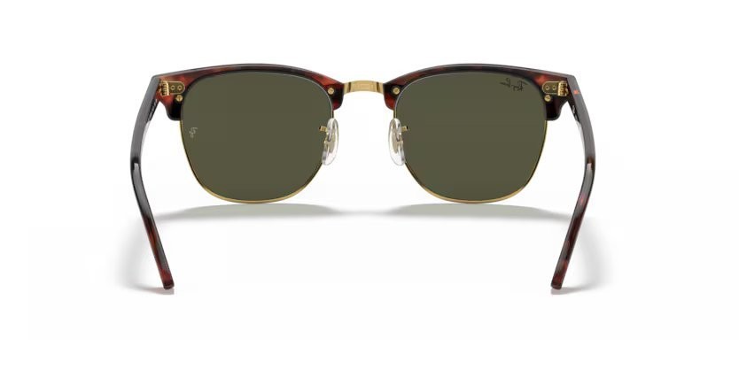 Sunglasses Ray-Ban Clubmaster Classic RB 3016 (W0366) color mock tortoise/ arista shape browline lenses green