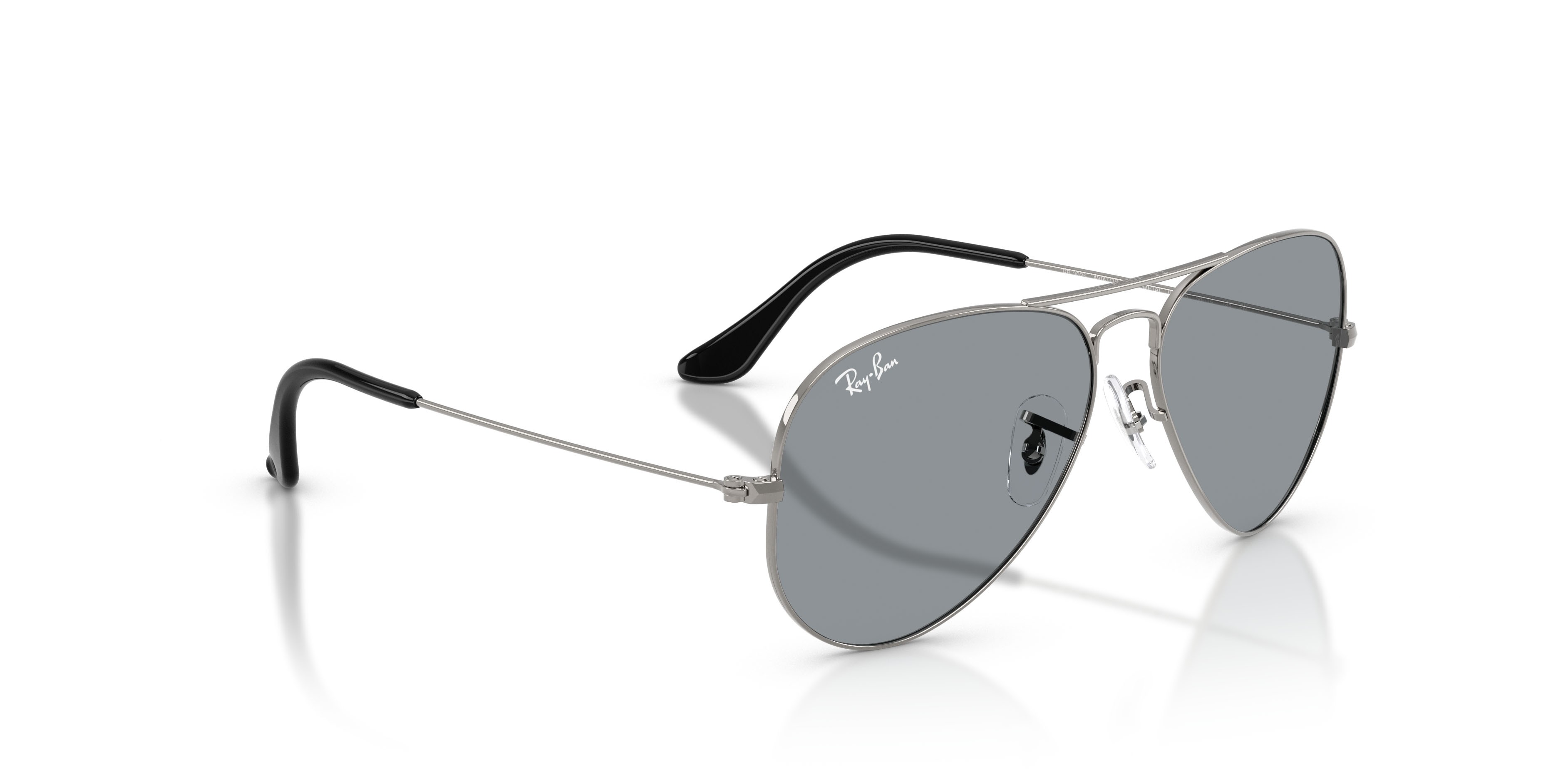 Sonnenbrillen Ray-Ban Aviator RB 3025 (004/R5) farbe gunmetal form aviator gläser grigio