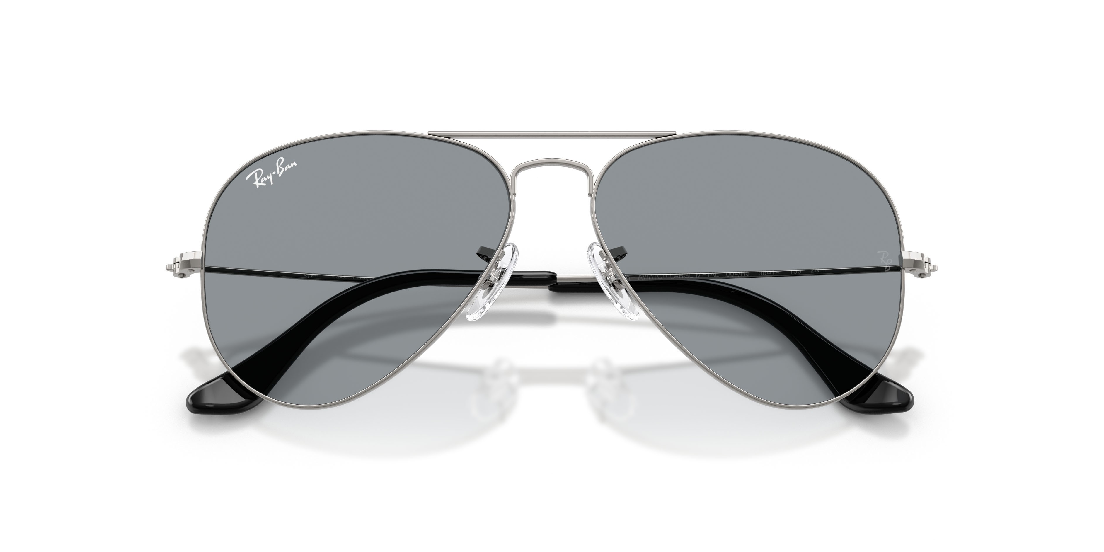 Sonnenbrillen Ray-Ban Aviator RB 3025 (004/R5) farbe gunmetal form aviator gläser grigio