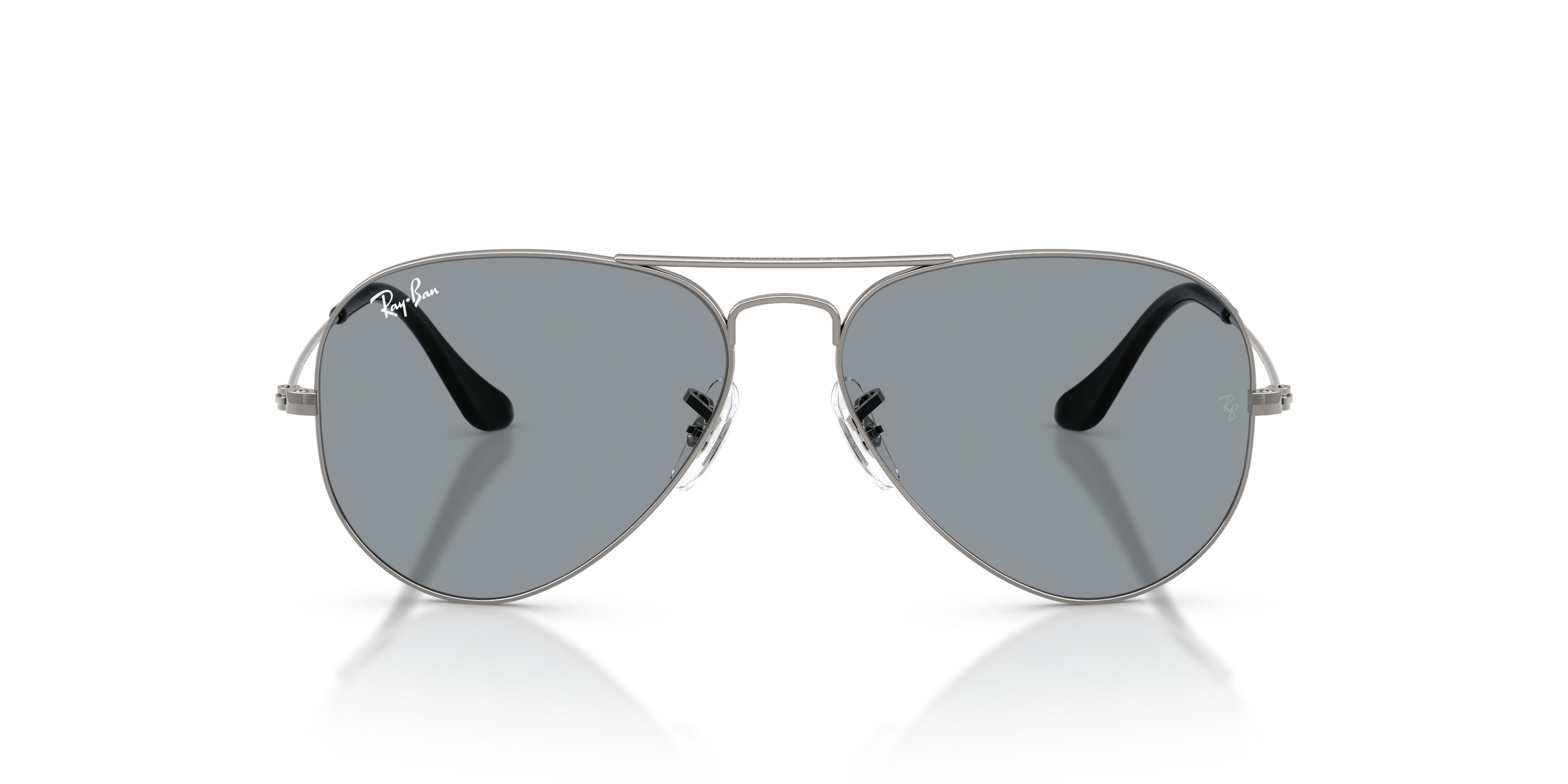 Sonnenbrillen Ray-Ban Aviator RB 3025 (004/R5) farbe gunmetal form aviator gläser grigio