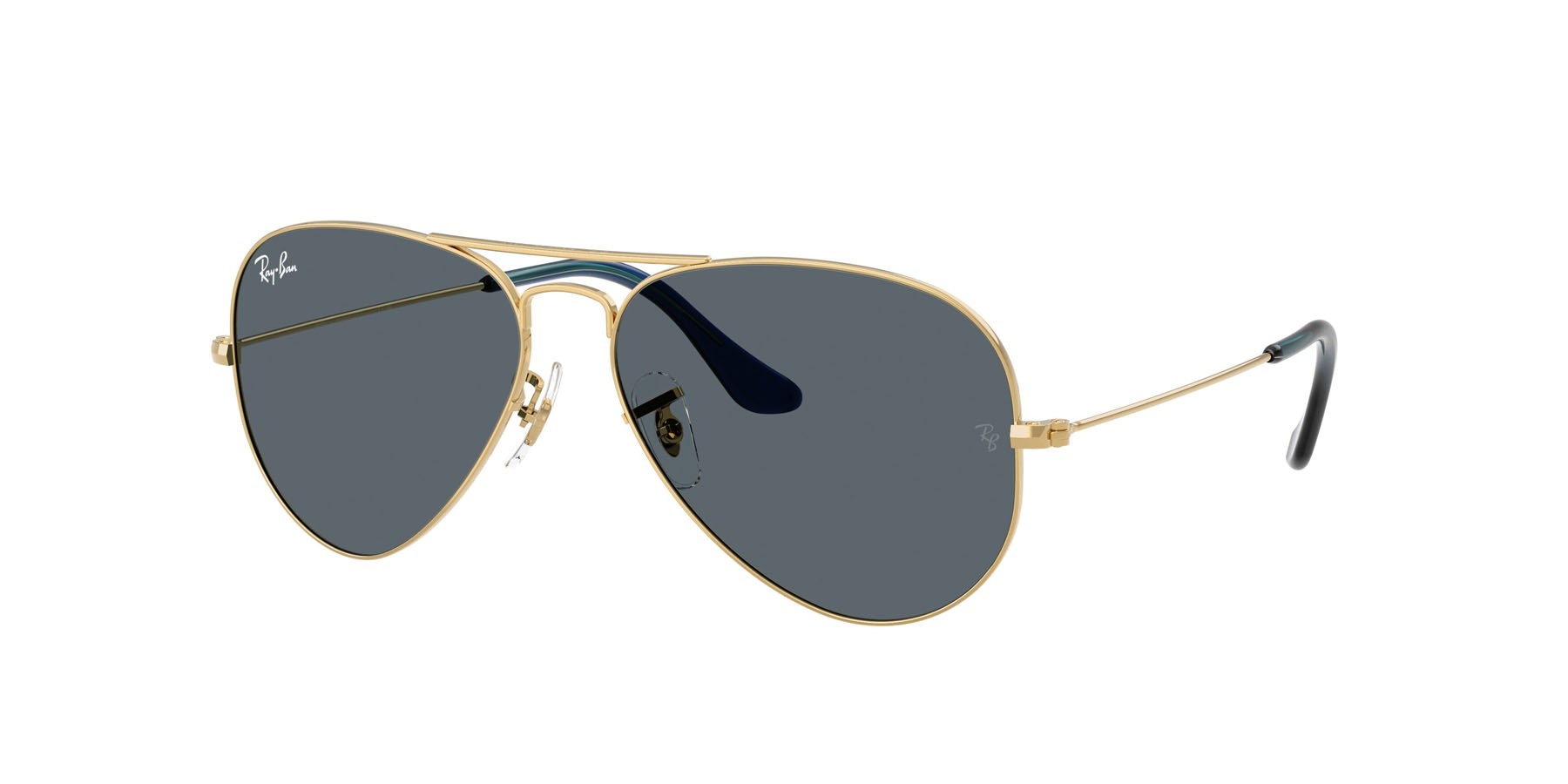 Sonnenbrillen Ray-Ban Aviator RB 3025 (9278R5) farbe oro arista form aviator gläser blu