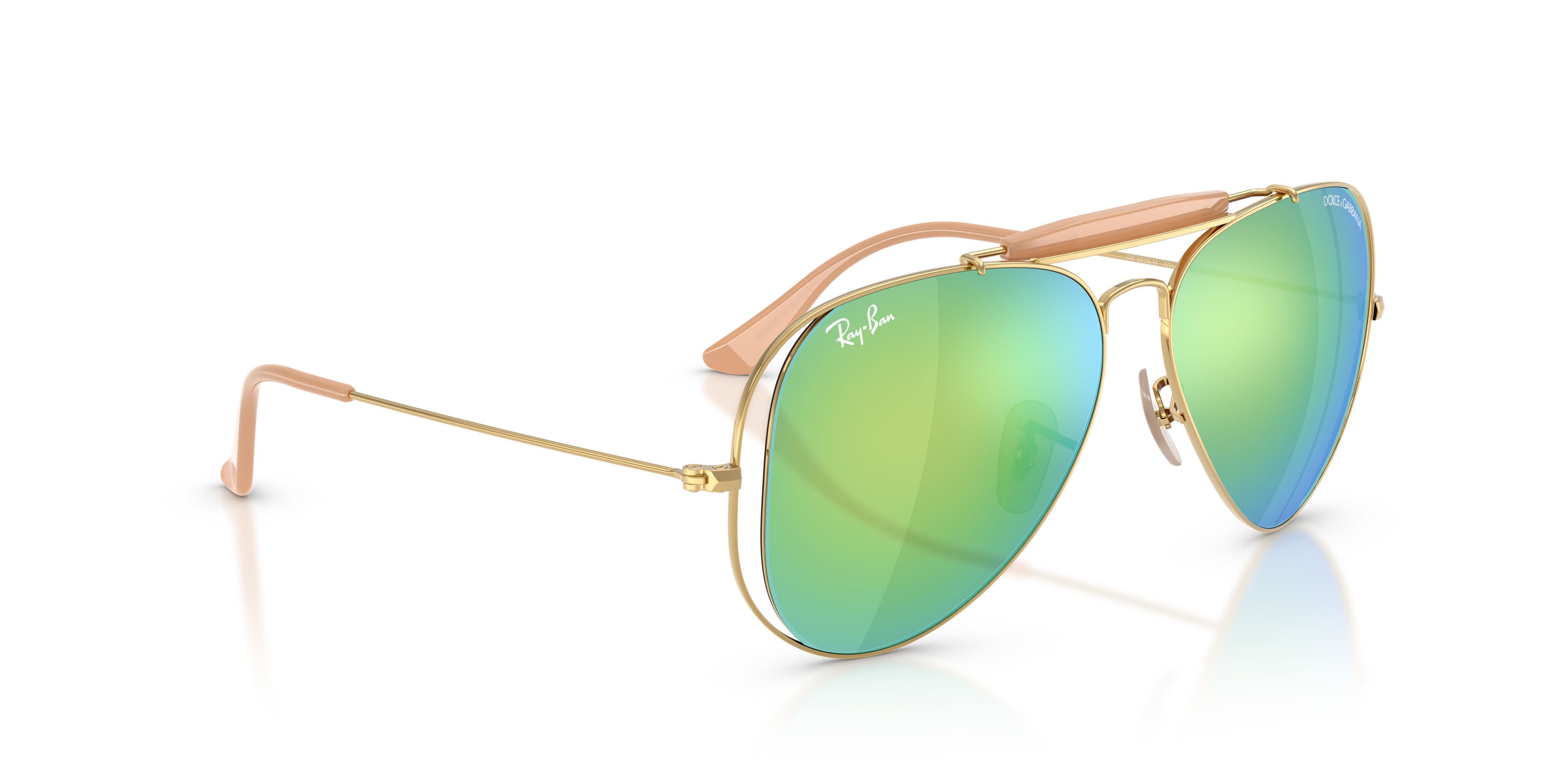 Sonnenbrillen Ray-Ban x Dolce & Gabbana RB 3029M (001/8N) farbe oro arista form aviator gläser grigio verde specchiato