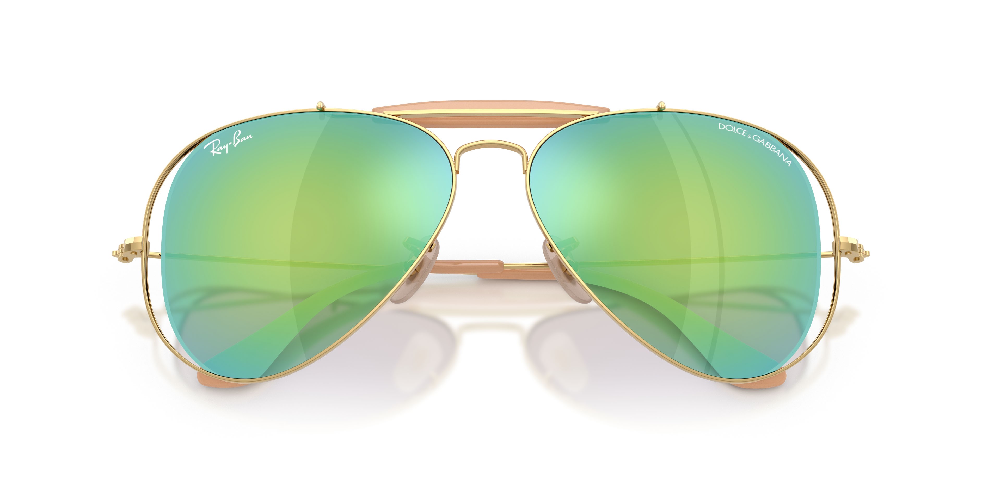 Sonnenbrillen Ray-Ban x Dolce & Gabbana RB 3029M (001/8N) farbe oro arista form aviator gläser grigio verde specchiato
