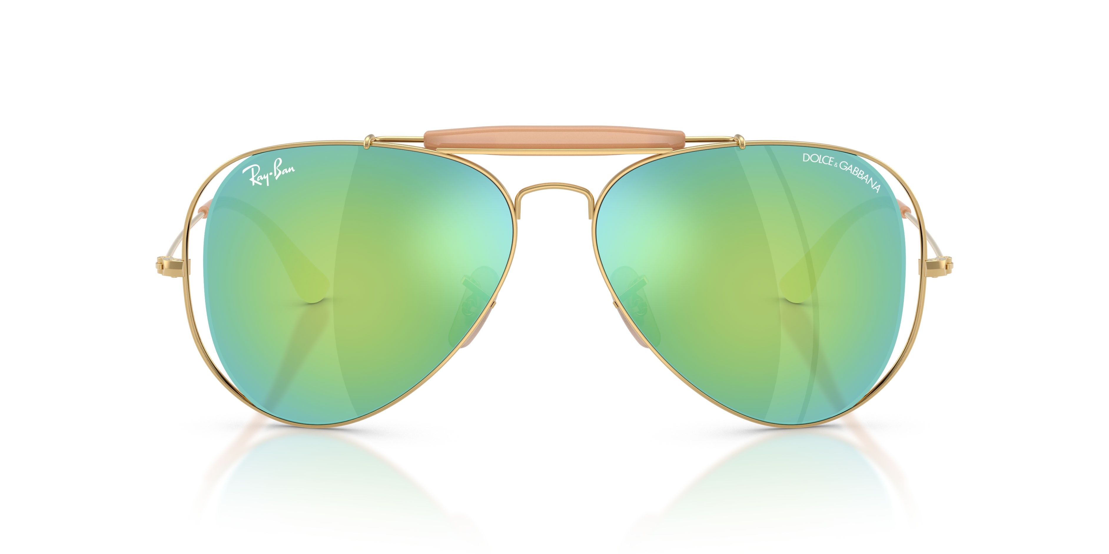 Sonnenbrillen Ray-Ban x Dolce & Gabbana RB 3029M (001/8N) farbe oro arista form aviator gläser grigio verde specchiato