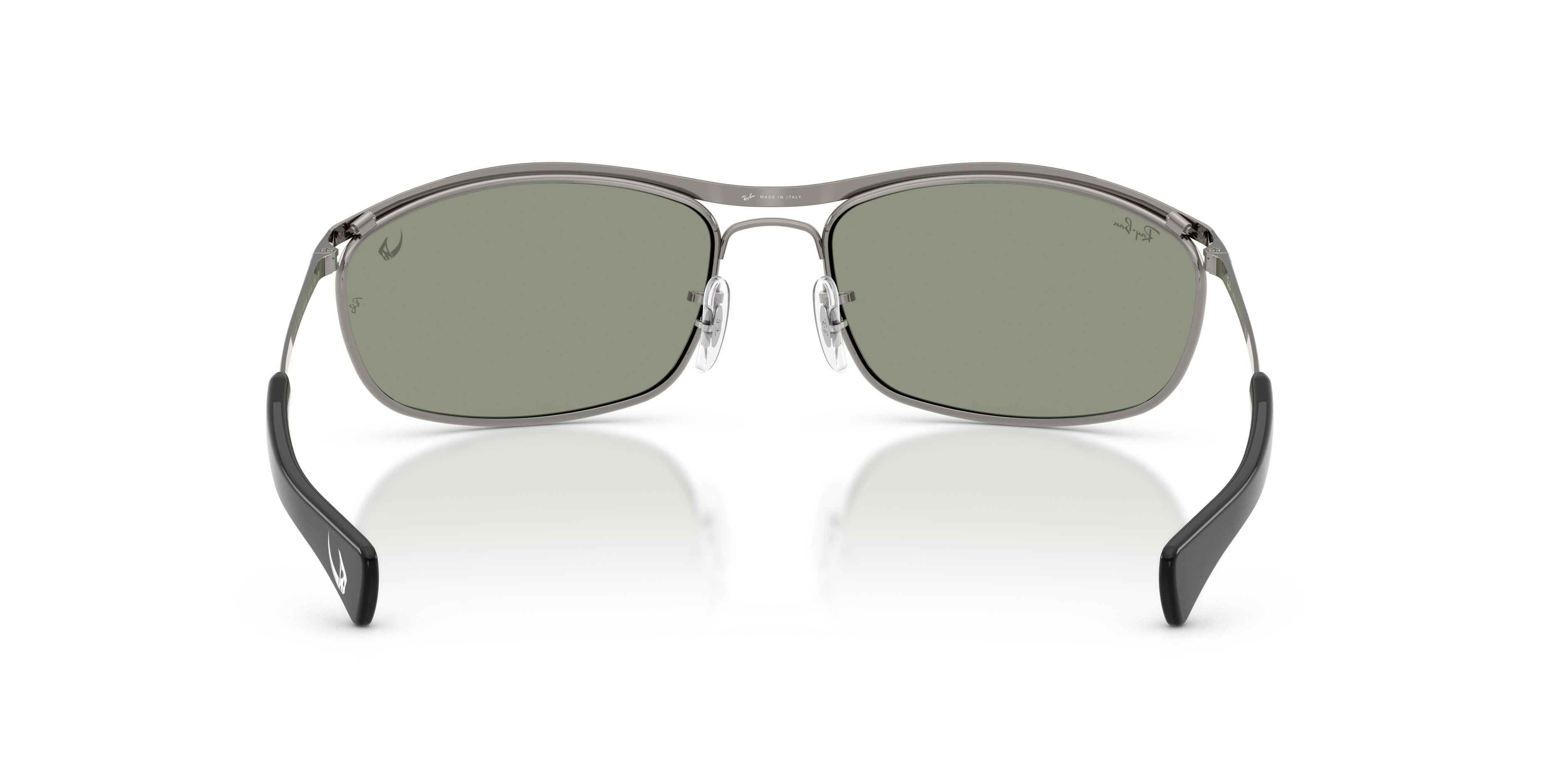 Sunglasses Ray-Ban Olympian I Deluxe Star Wars RB 3119M (928040) color gunmetal shape oval lenses verde specchiato argento