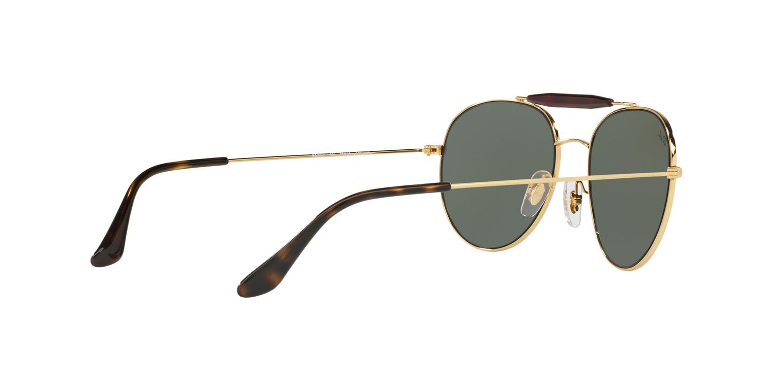 Sonnenbrillen Ray-Ban RB 3540 (001) farbe oro form pantos gläser g-15 verde