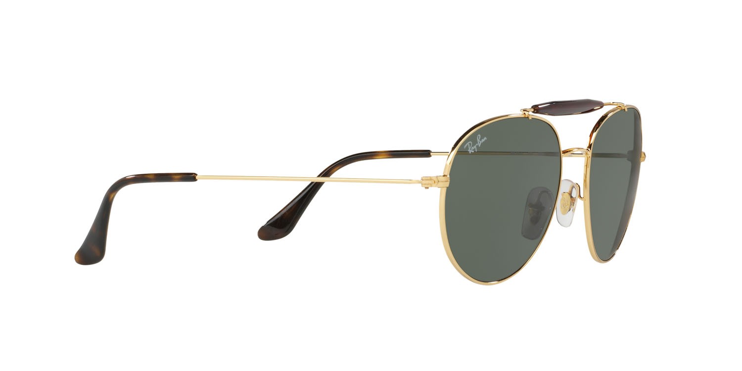 Sonnenbrillen Ray-Ban RB 3540 (001) farbe oro form pantos gläser g-15 verde
