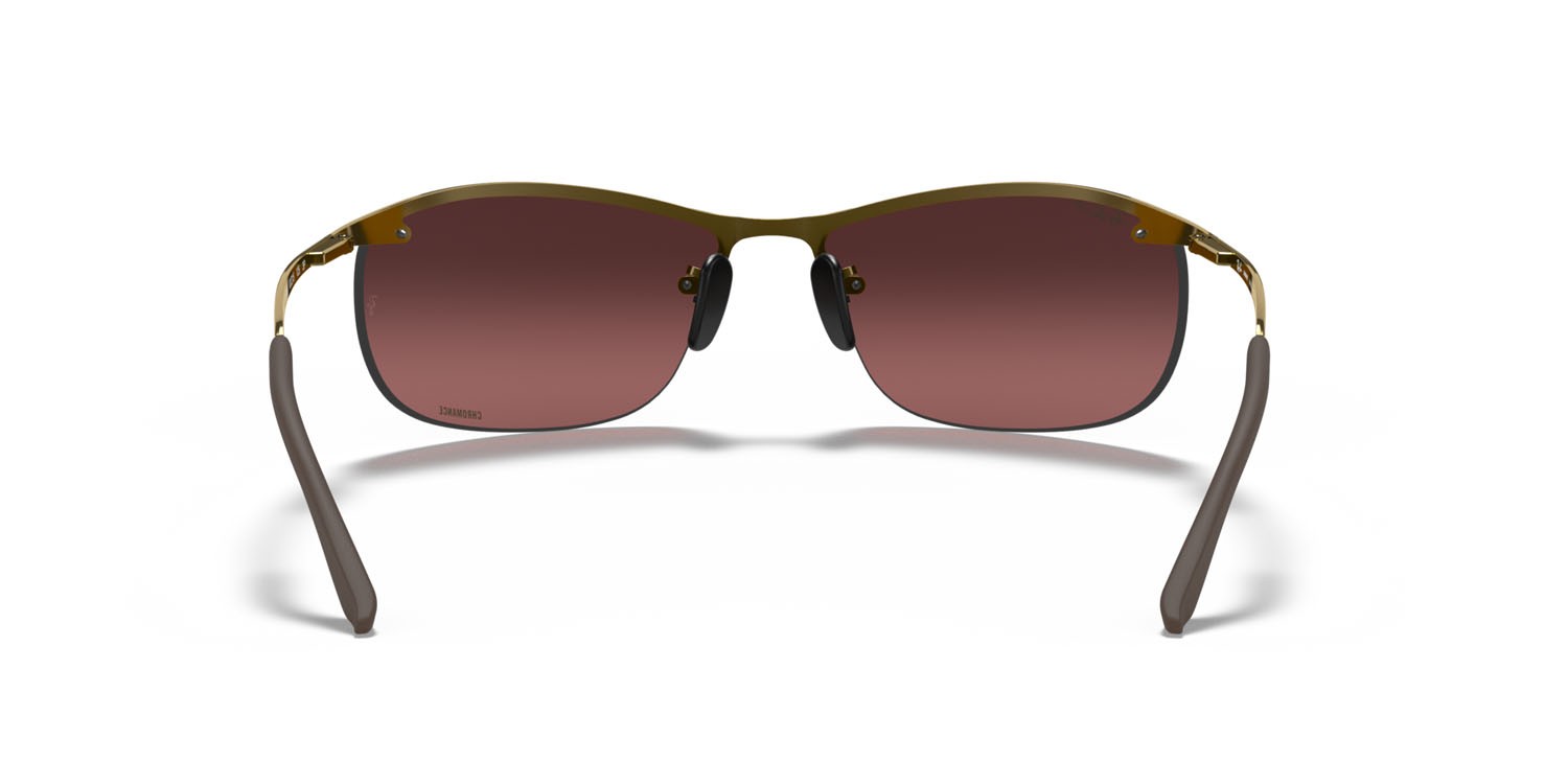 Sunglasses Ray-Ban Chromance RB 3542 (197/6B) color bronzo shape rectangle lenses purple gold