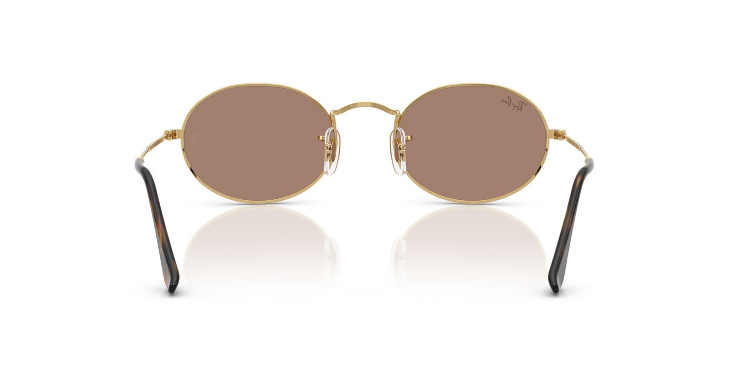 Sonnenbrillen Ray-Ban Oval RB 3547 (001/1A) farbe oro arista form oval gläser viola chiaro