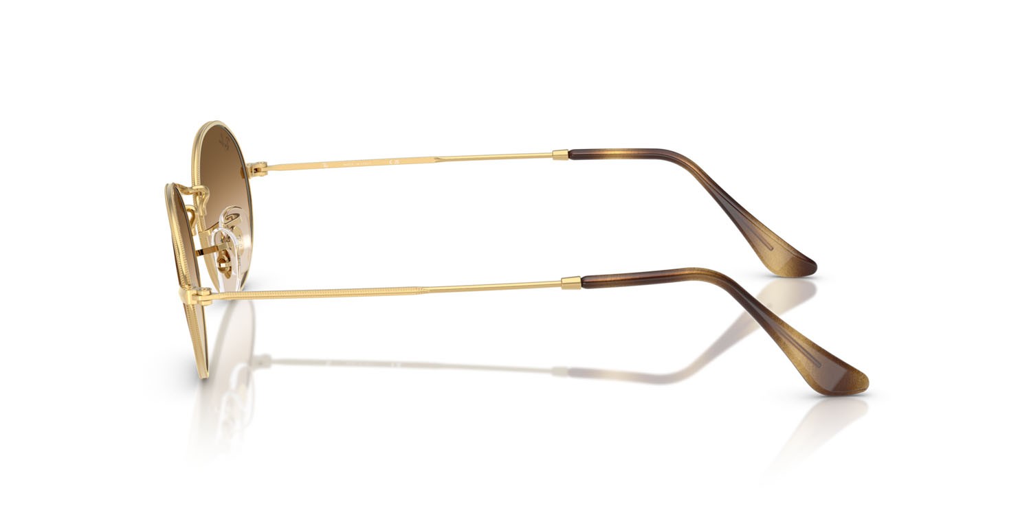 Sonnenbrillen Ray-Ban Oval RB 3547 (001/51) farbe arista gold form oval gläser trasparente sfumato marrone