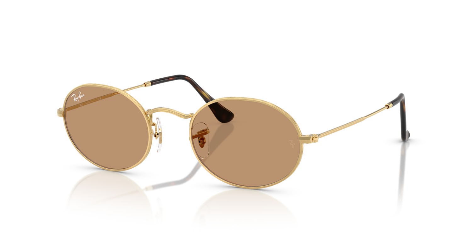 Sonnenbrillen Ray-Ban Oval RB 3547 (001/53) farbe oro arista form oval gläser marrone