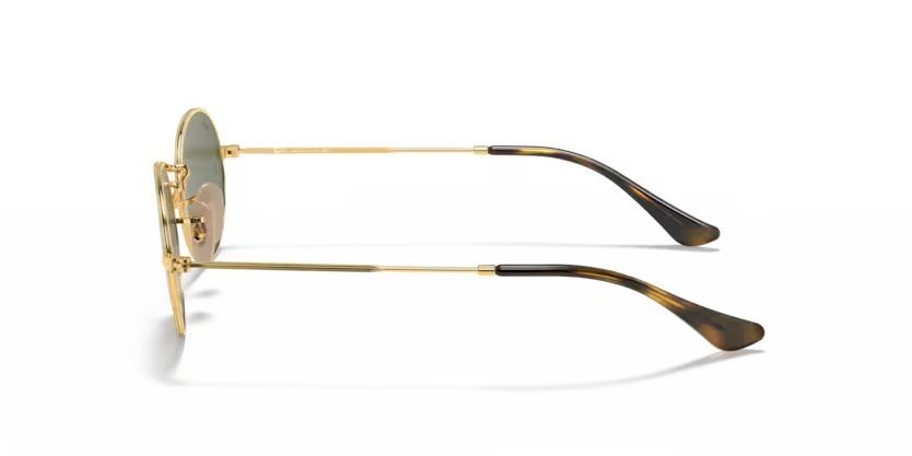 Sonnenbrillen Ray-Ban Oval Flat Lenses RB 3547N (001) farbe gold form oval gläser green