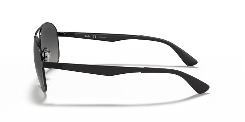Occhiali da sole Ray-Ban RB 3549 (002/T3) colore black forma aviator lenti grey gradient dark grey  polar
